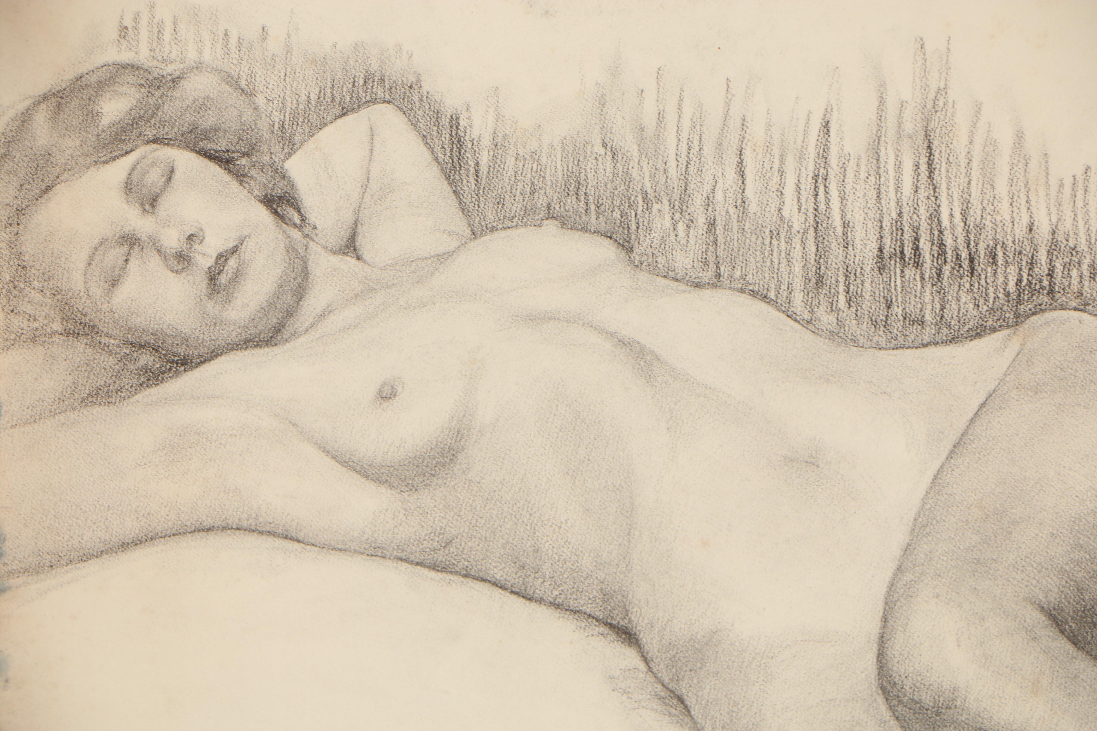 Romilda Birkemeyer Dilley Charcoal Drawings of Female Nudes