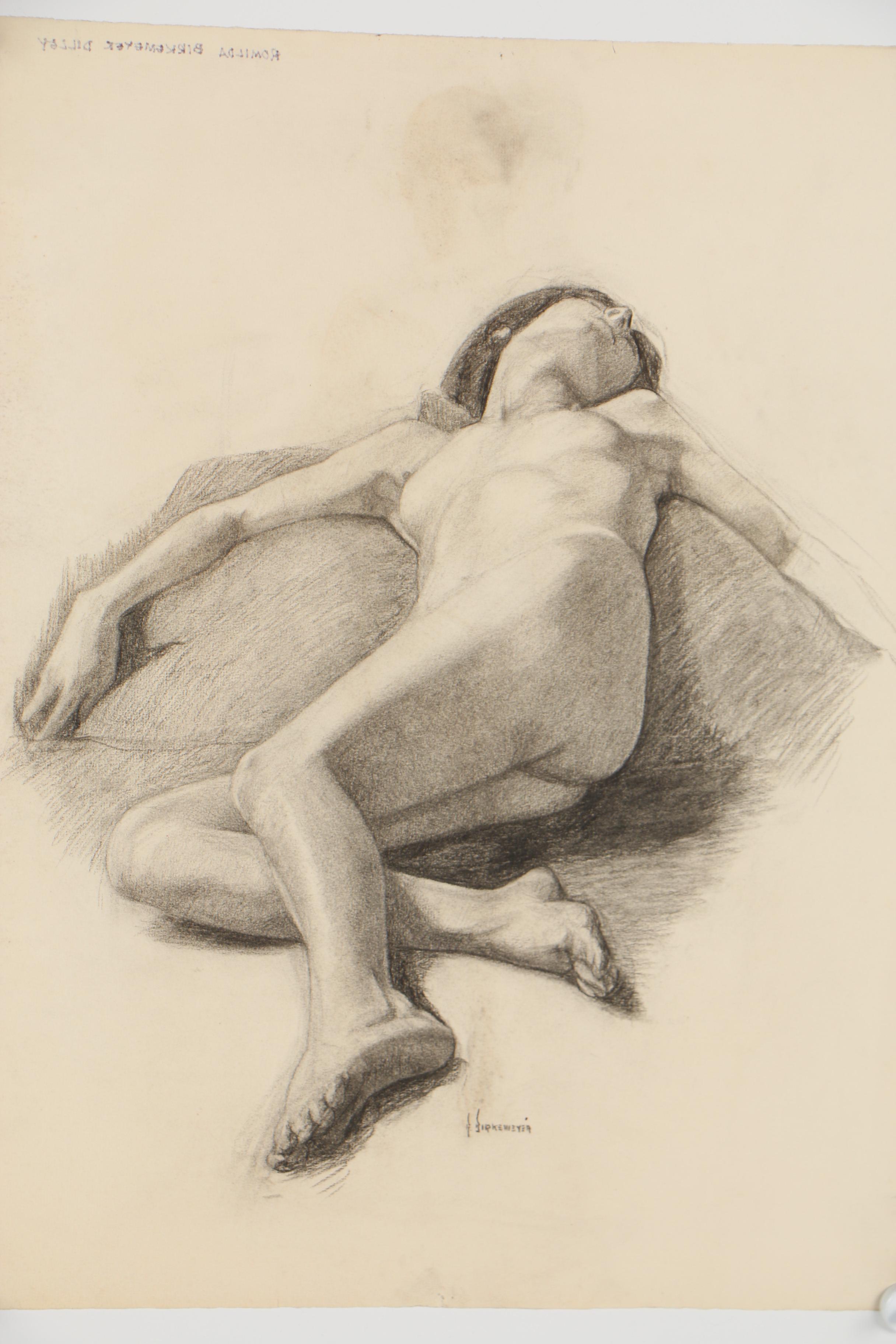 Romilda Birkemeyer Dilley Charcoal Drawings of Female Nudes