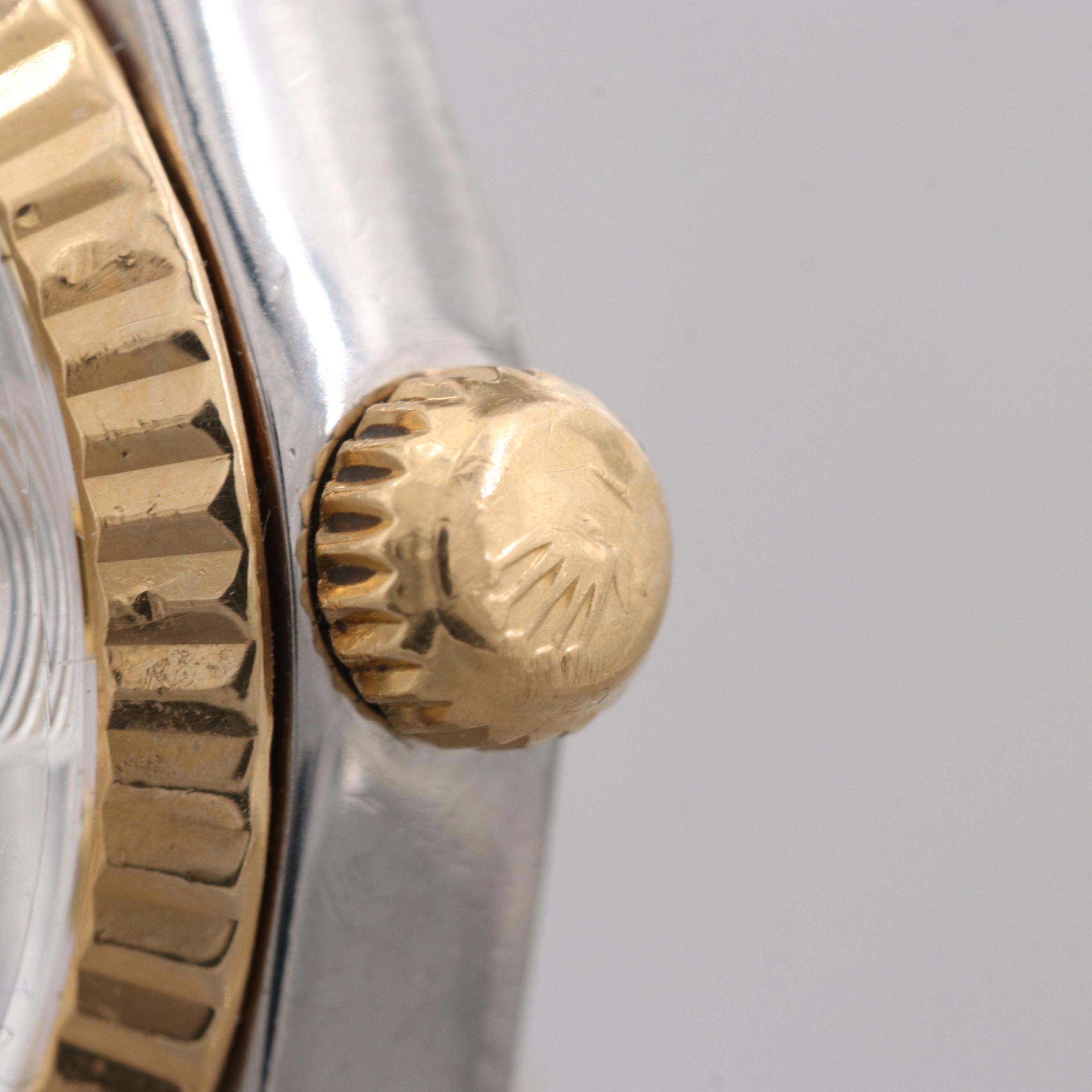 Rolex Datejust Two-Tone Watch With Mother of Pearl and Diamond Dial, 1989