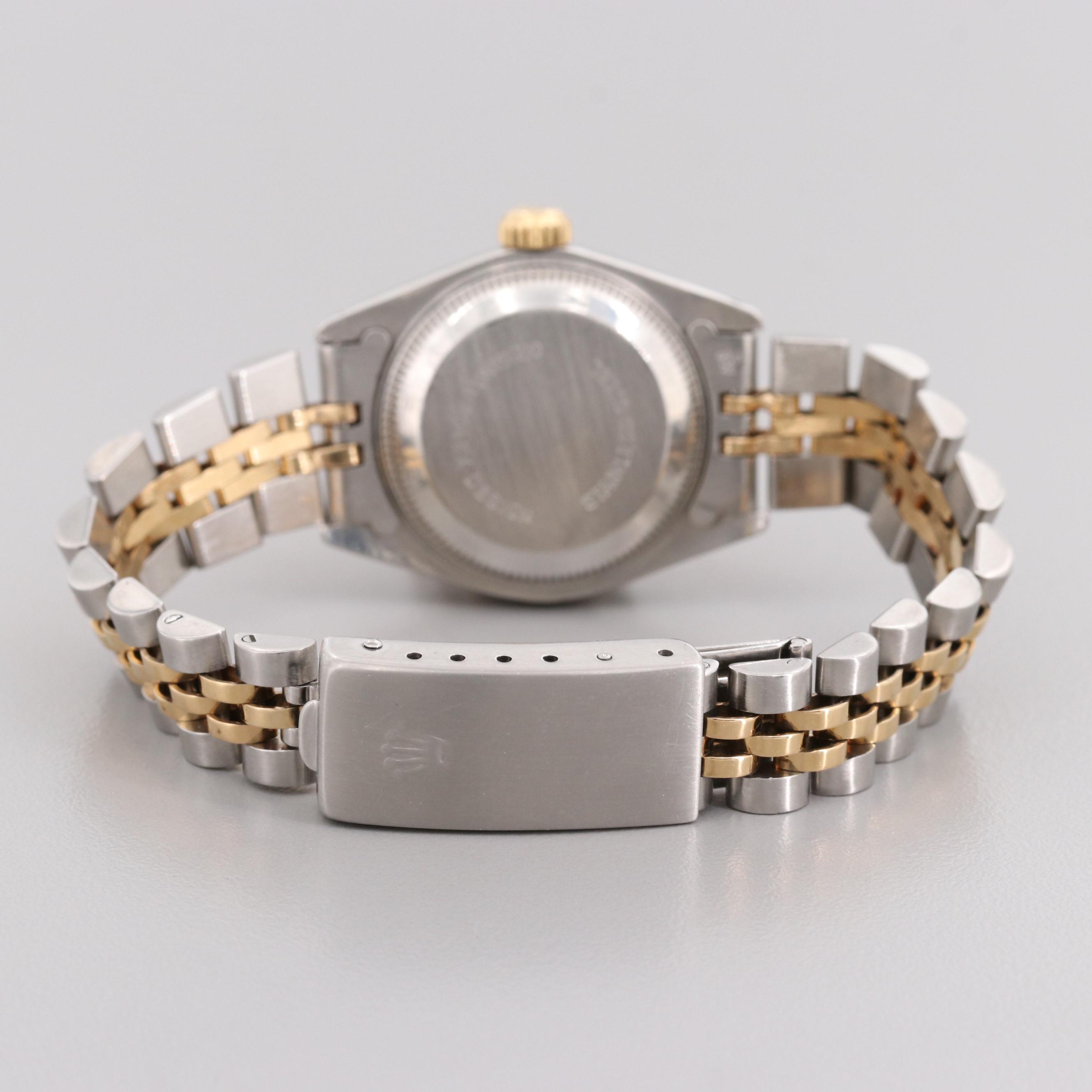 Rolex Datejust Two-Tone Watch With Mother of Pearl and Diamond Dial, 1989