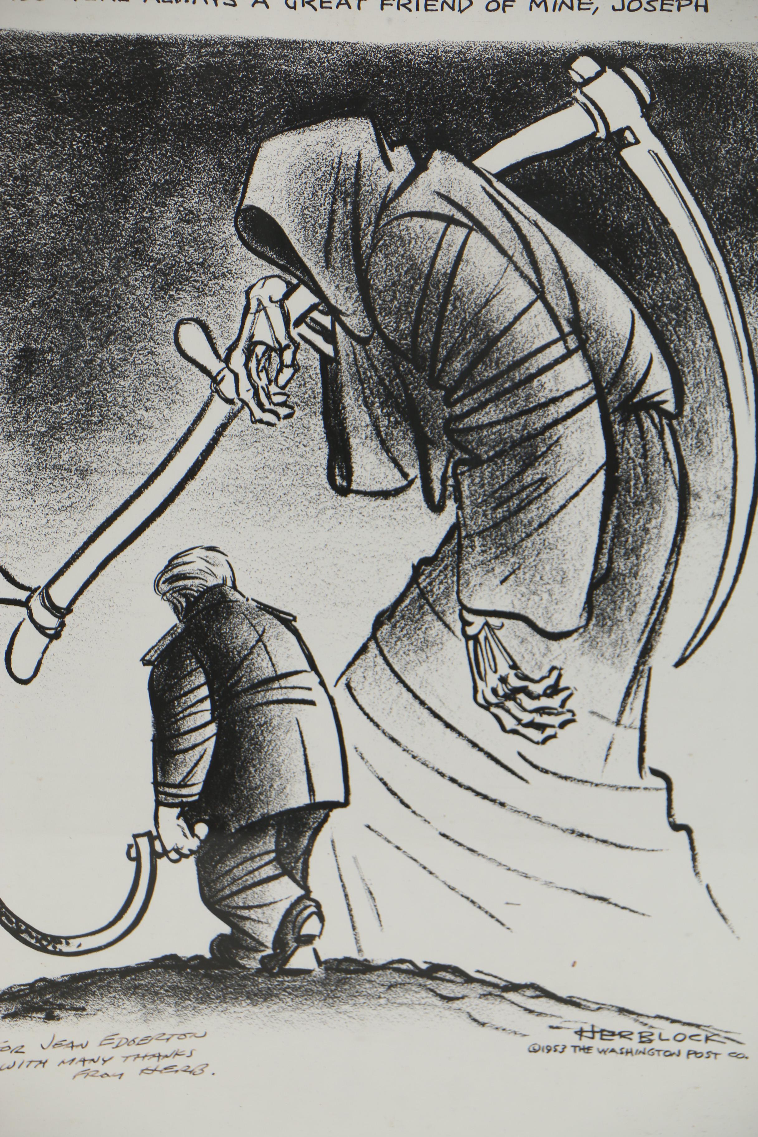 Herbert L. Block "Herblock" Washington Post Political Cartoon