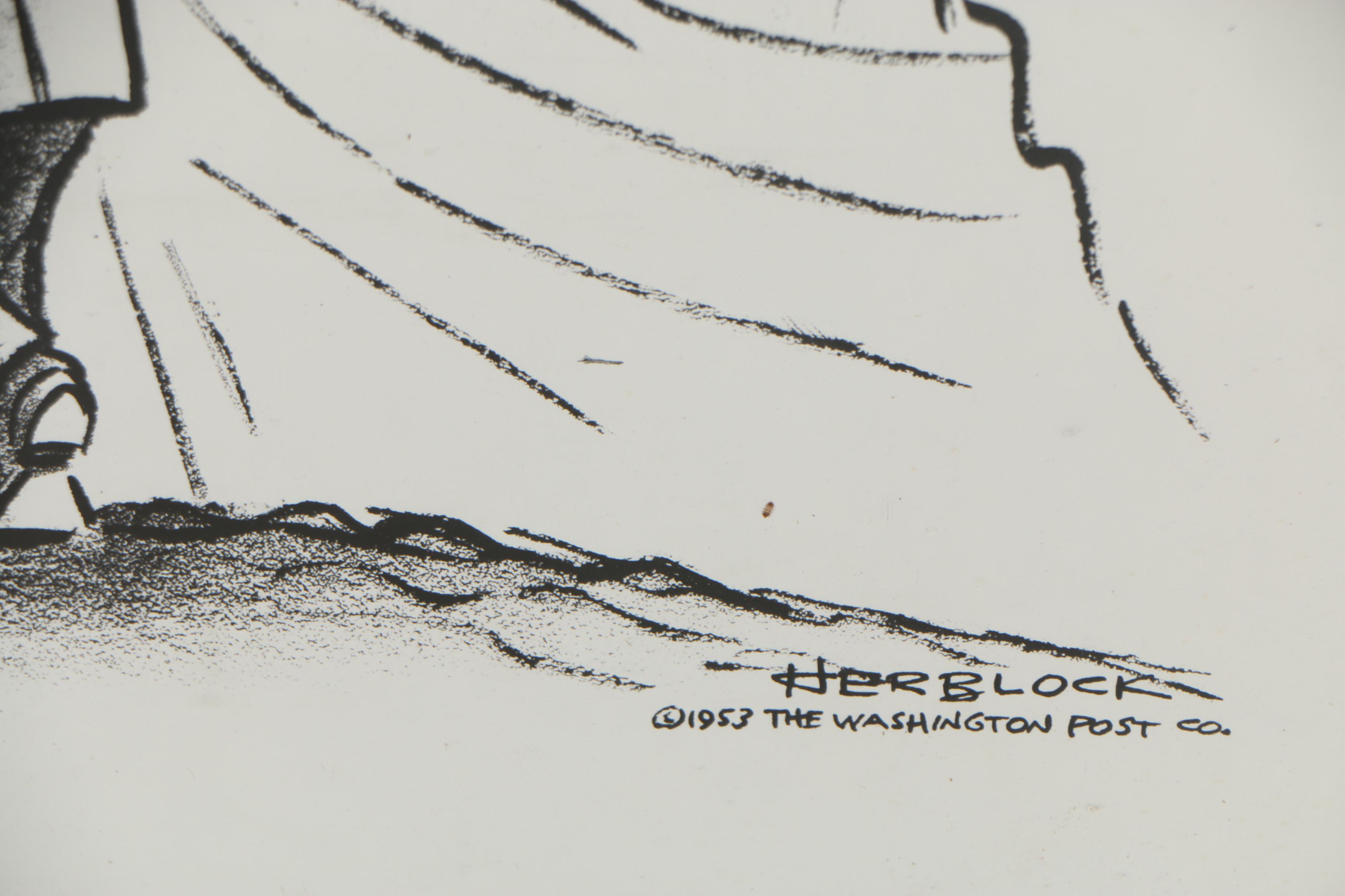 Herbert L. Block "Herblock" Washington Post Political Cartoon