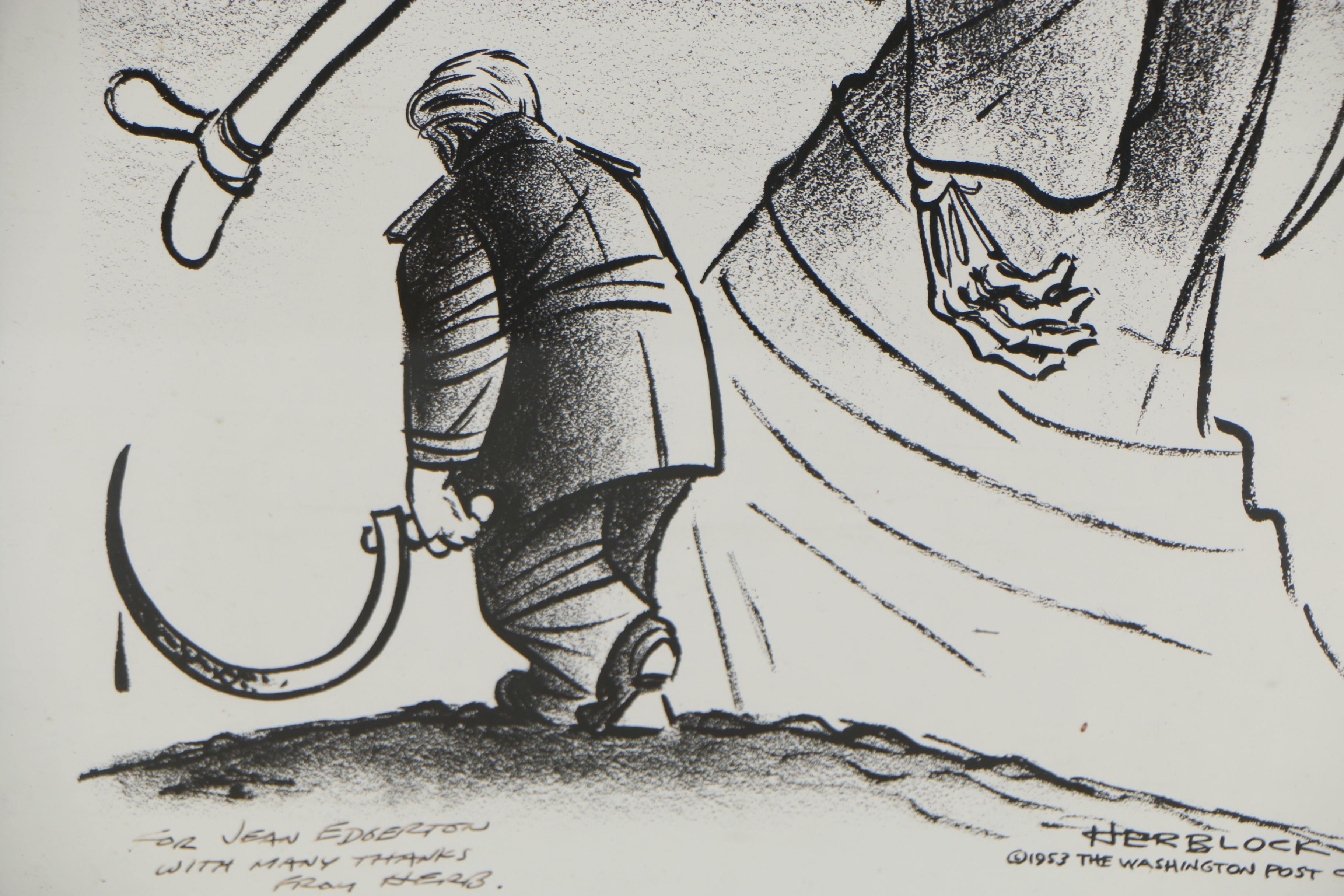 Herbert L. Block "Herblock" Washington Post Political Cartoon