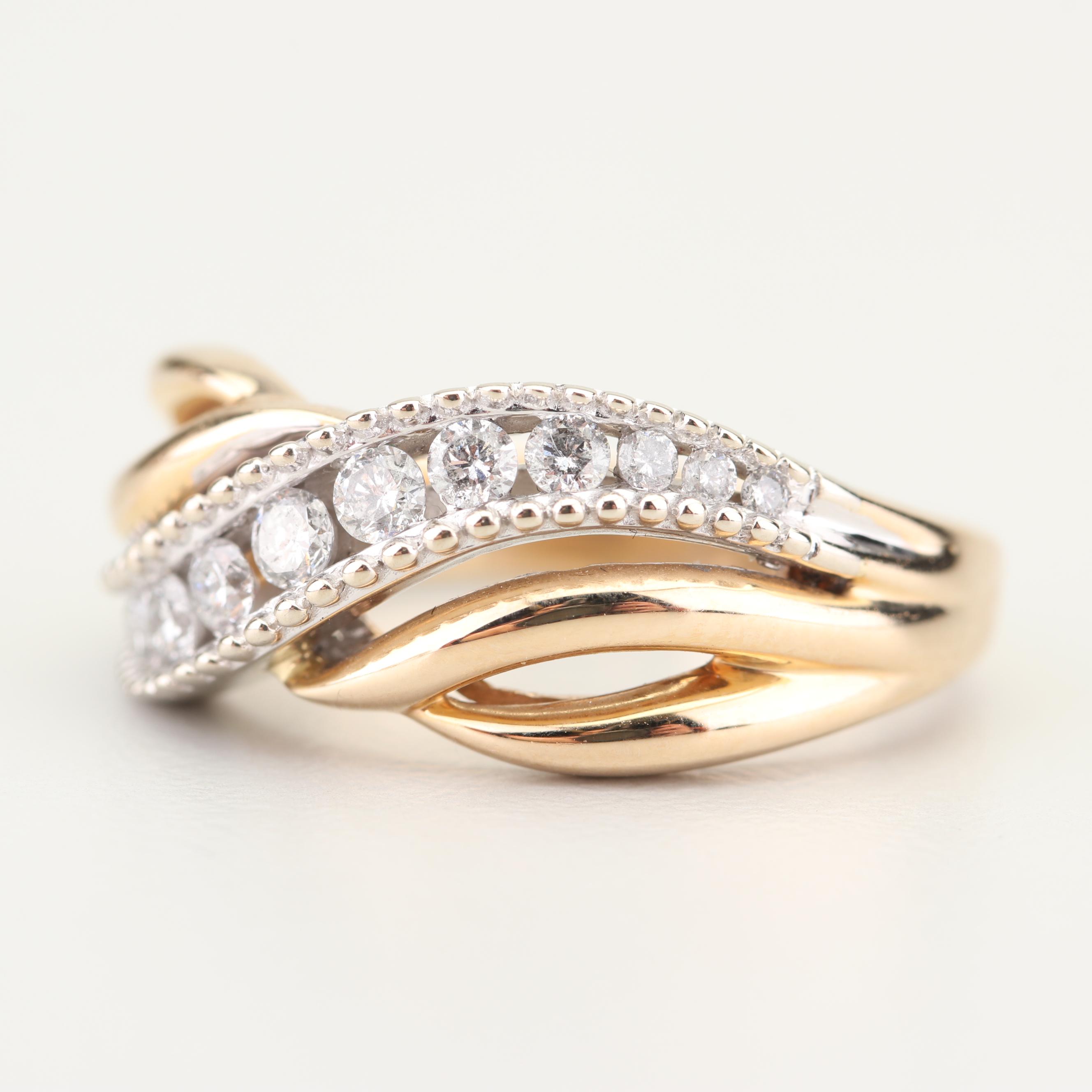 10K Yellow Gold Diamond Band