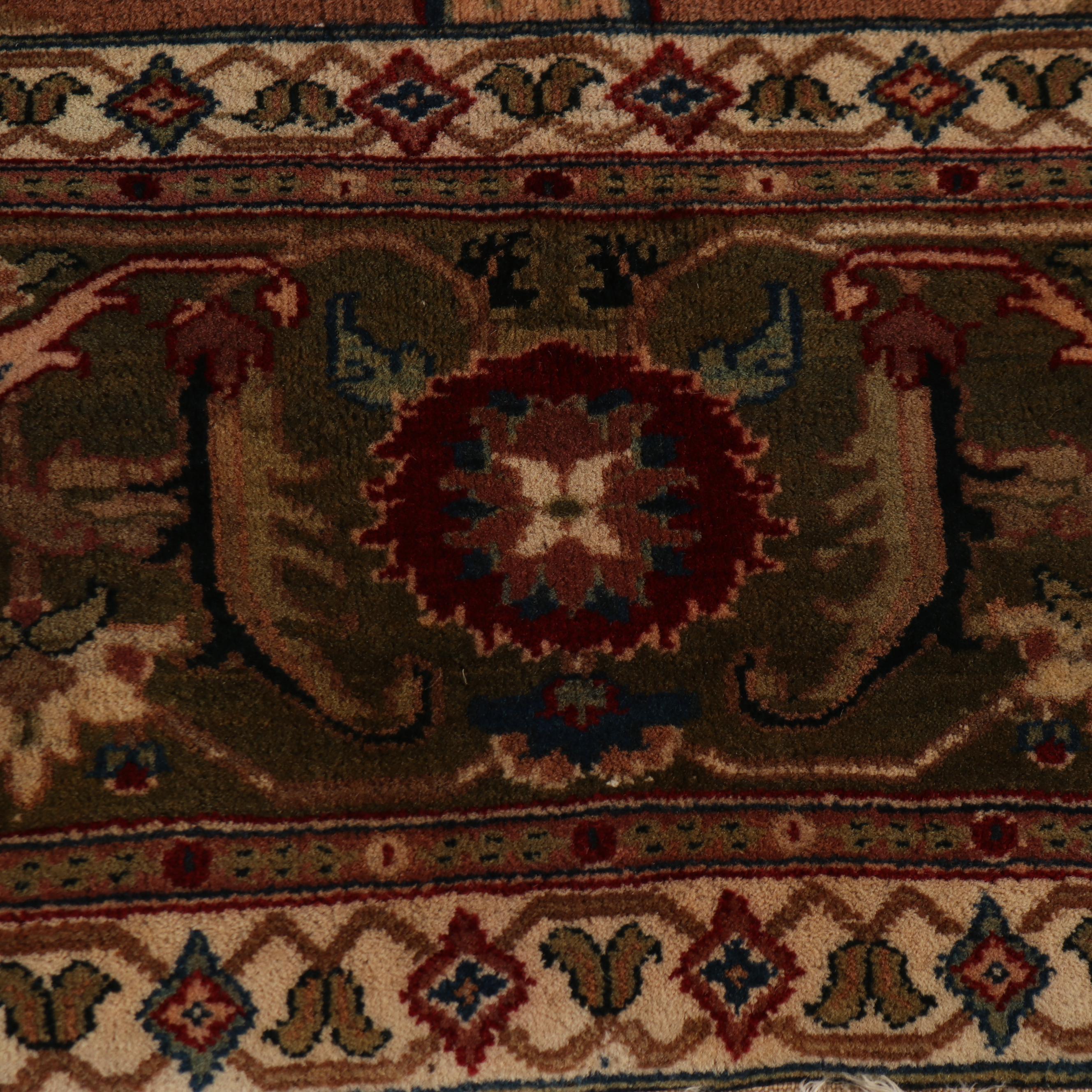 Hand-Knotted Indo-Persian Wool Rug