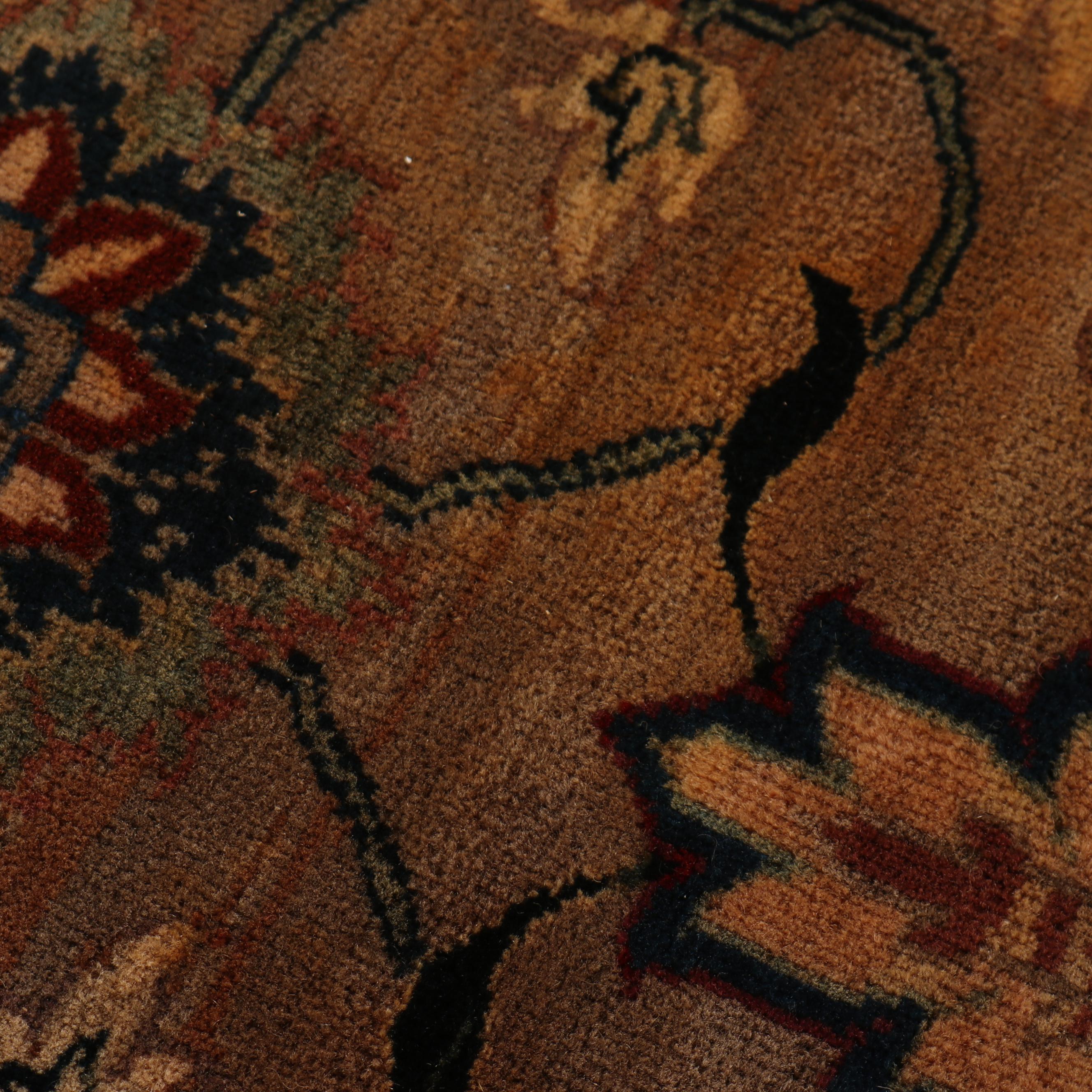 Hand-Knotted Indo-Persian Wool Rug