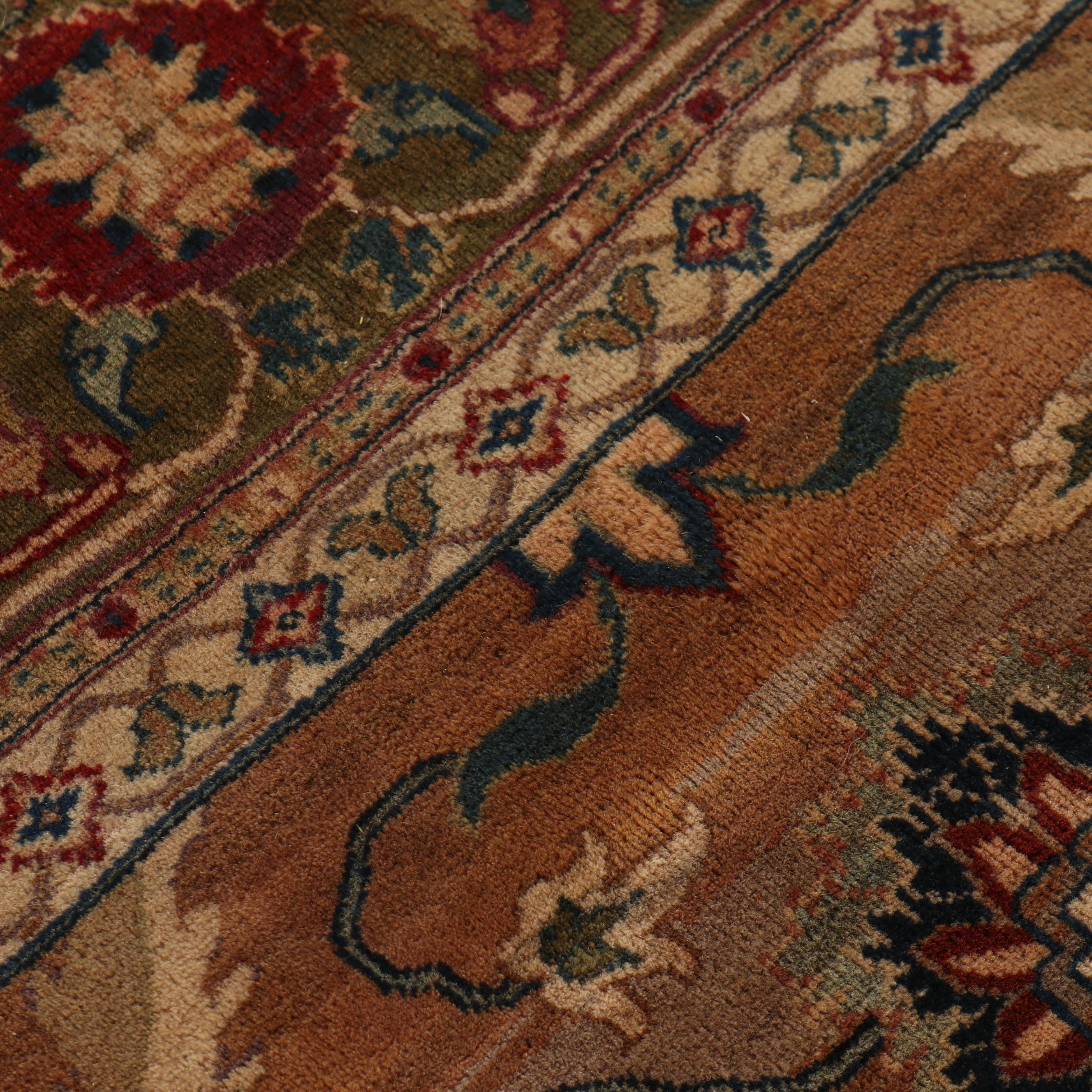 Hand-Knotted Indo-Persian Wool Rug