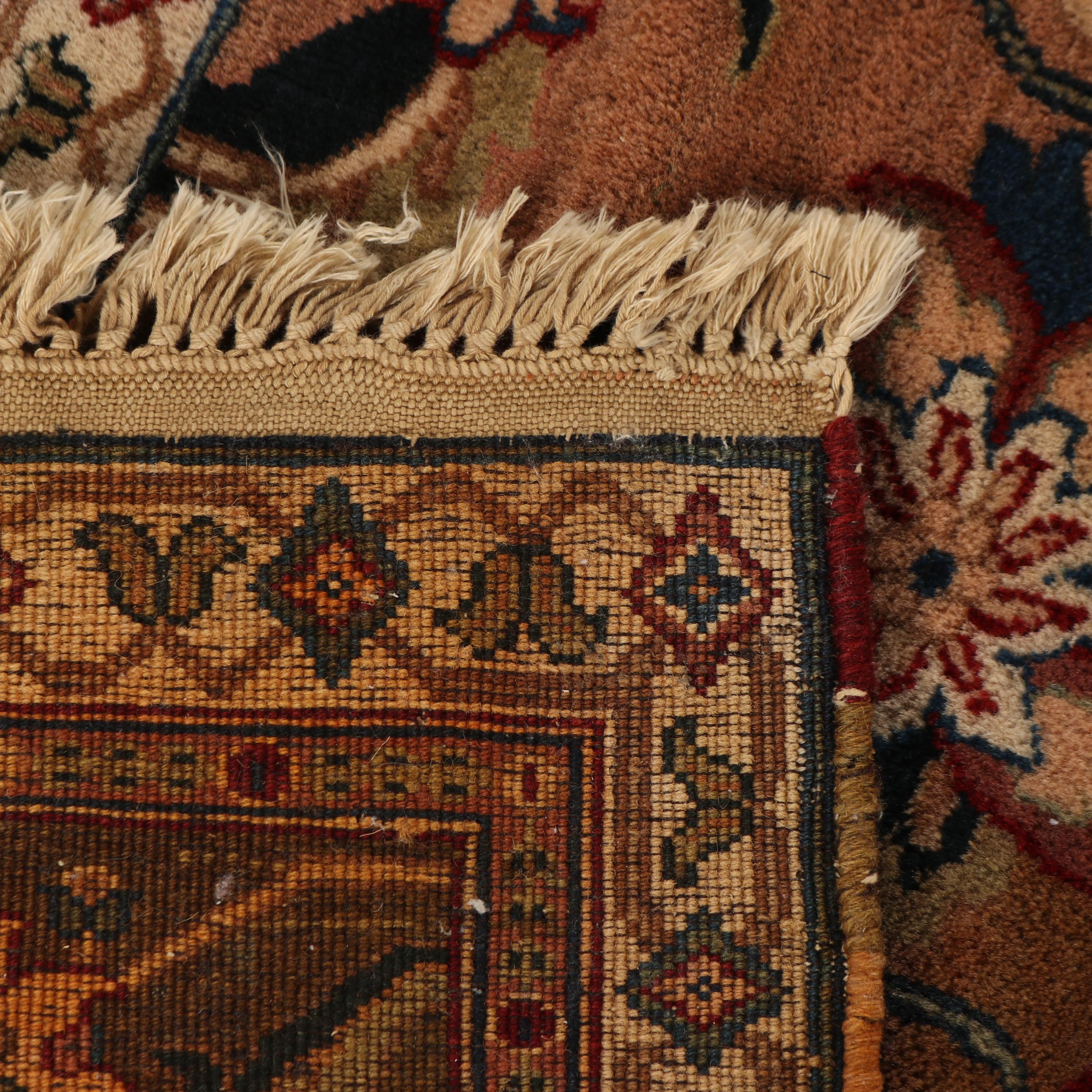 Hand-Knotted Indo-Persian Wool Rug