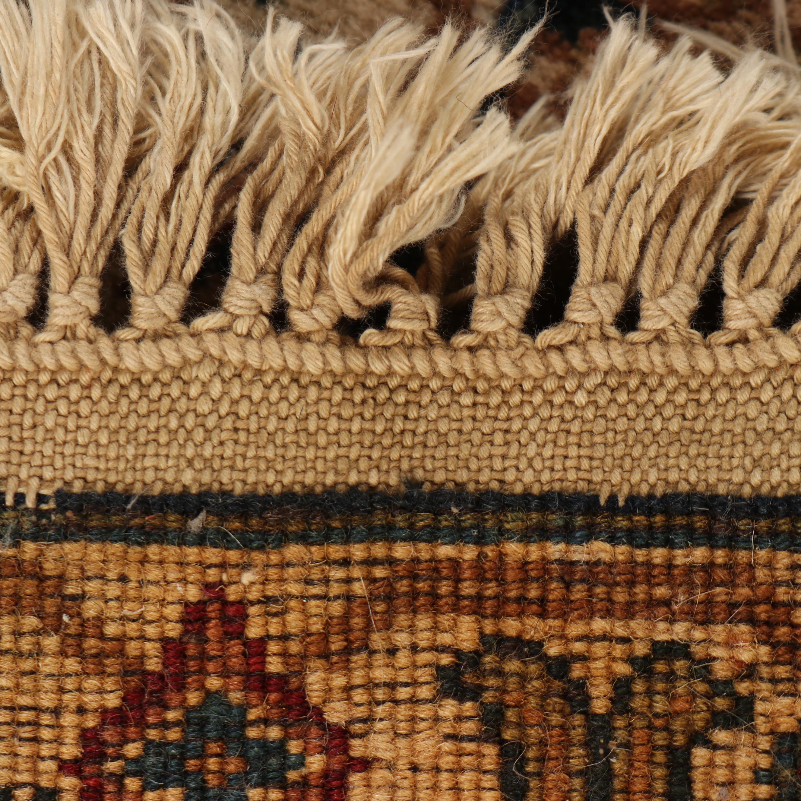 Hand-Knotted Indo-Persian Wool Rug