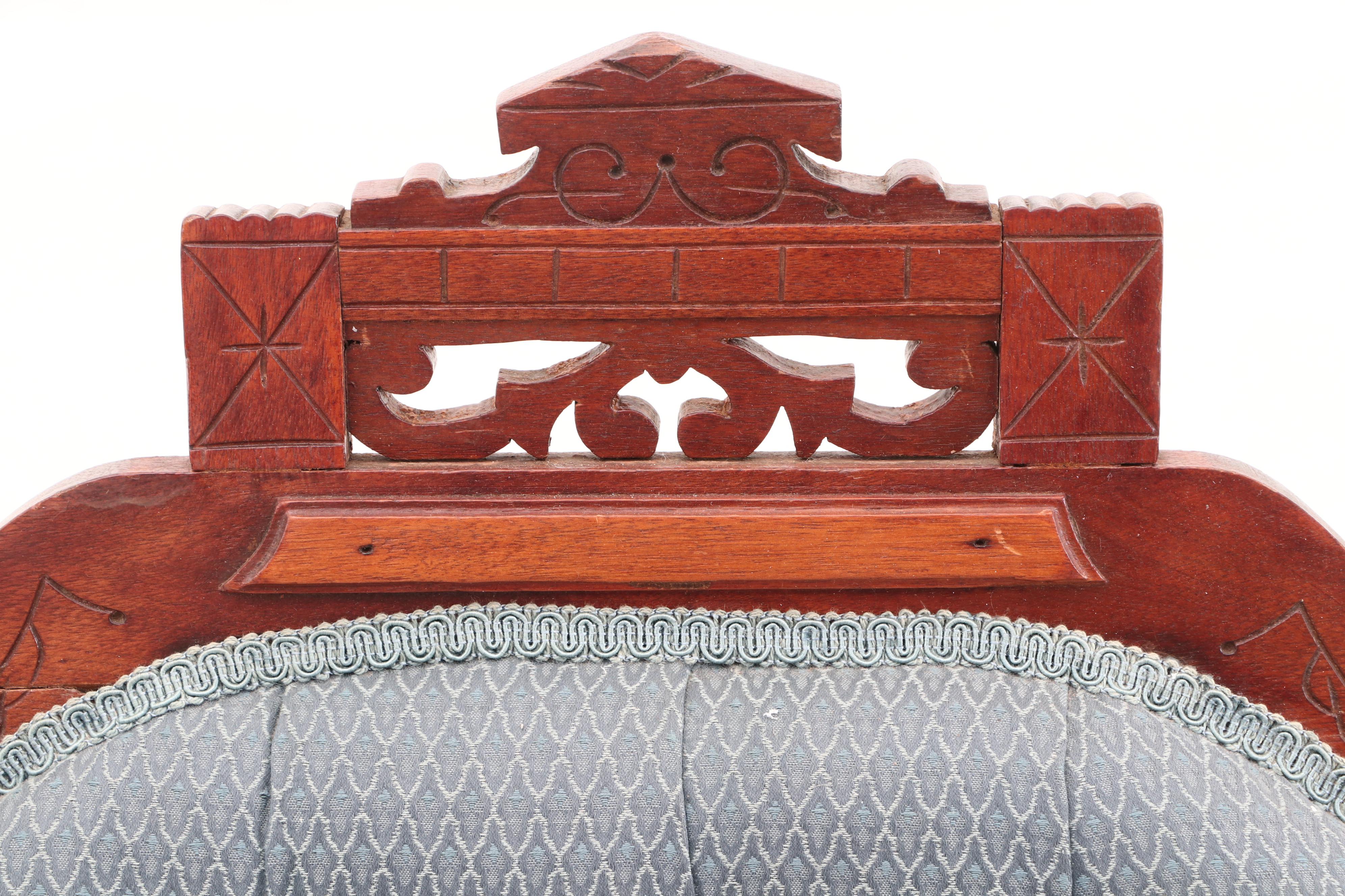 Eastlake Carved Walnut Armchair