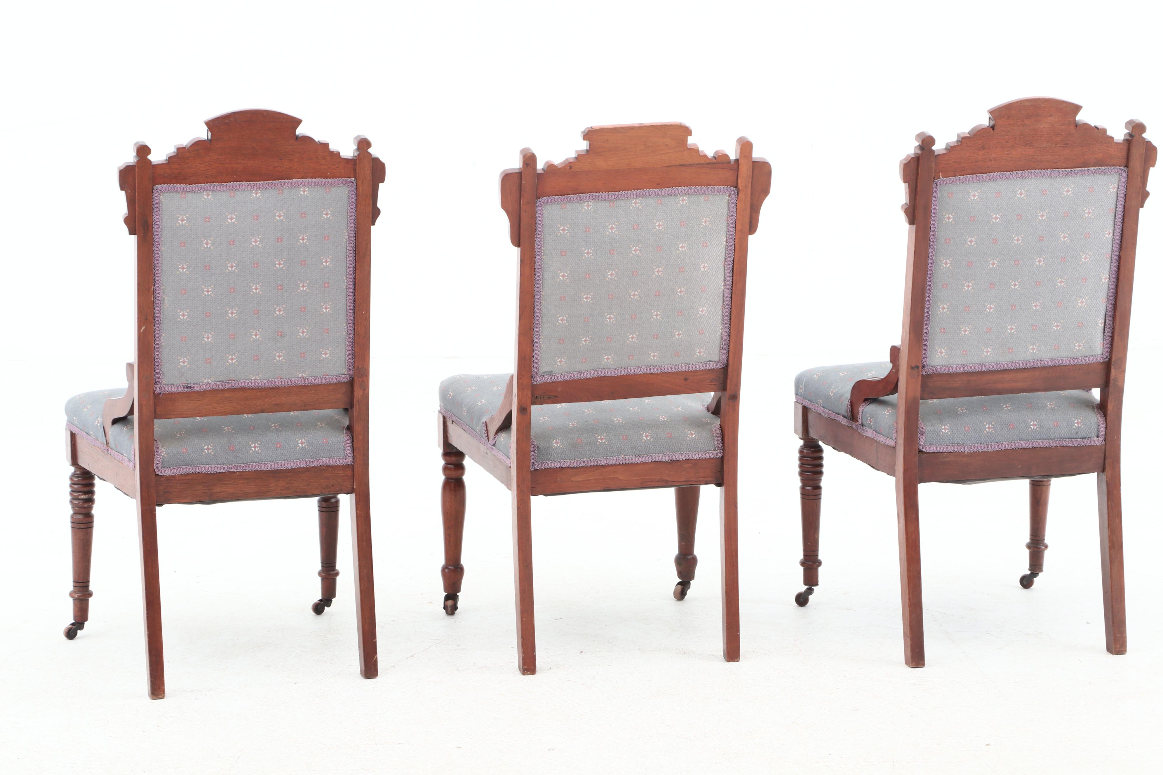 Victorian Carved Walnut Side Chairs