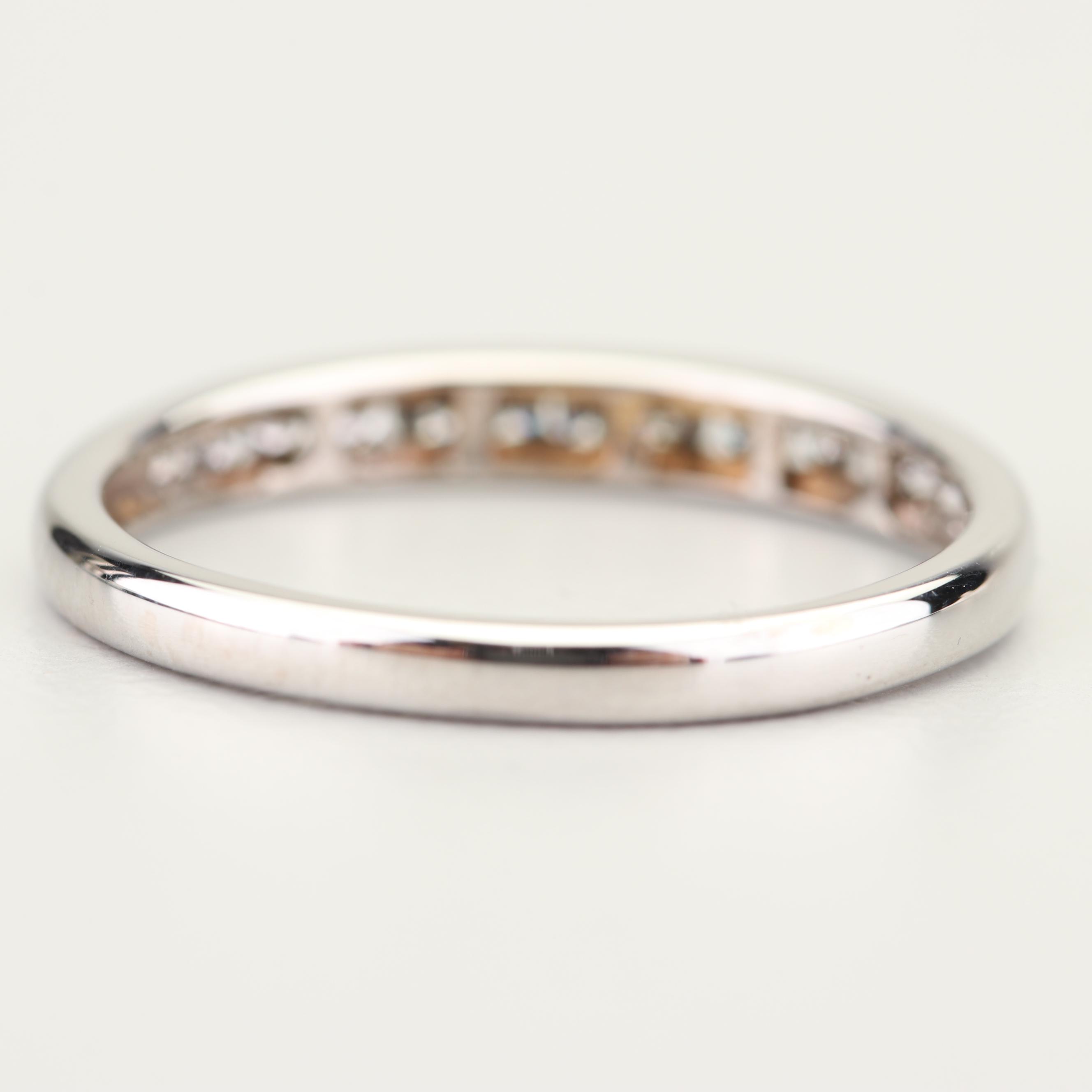 10K White Gold Diamond Band