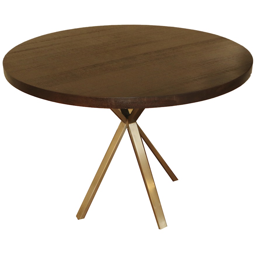 "Evans" Wood and Metal Dining Table by Mandalay, 21st Century