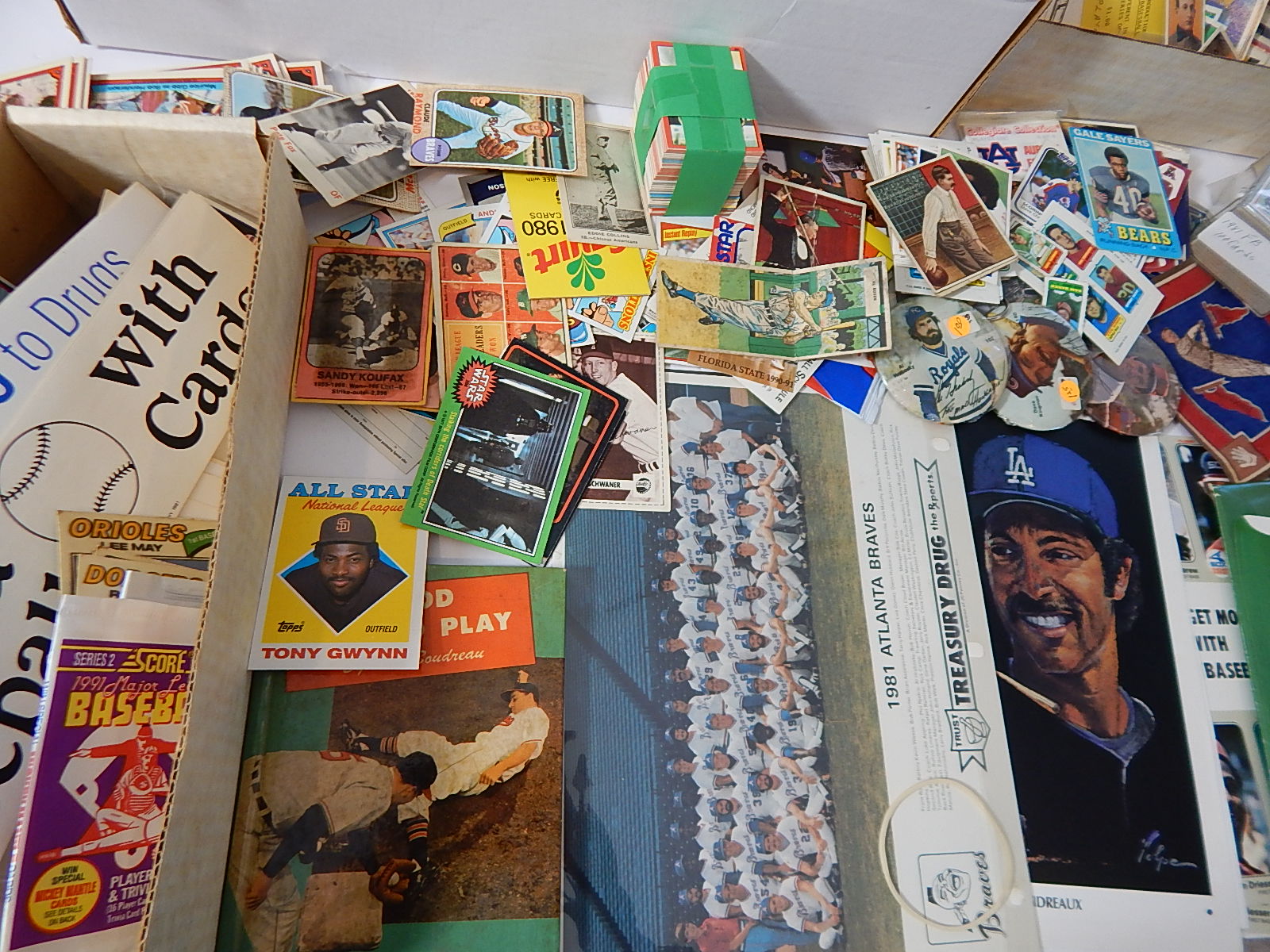 Large Selection of Sports Cards and Collectibles