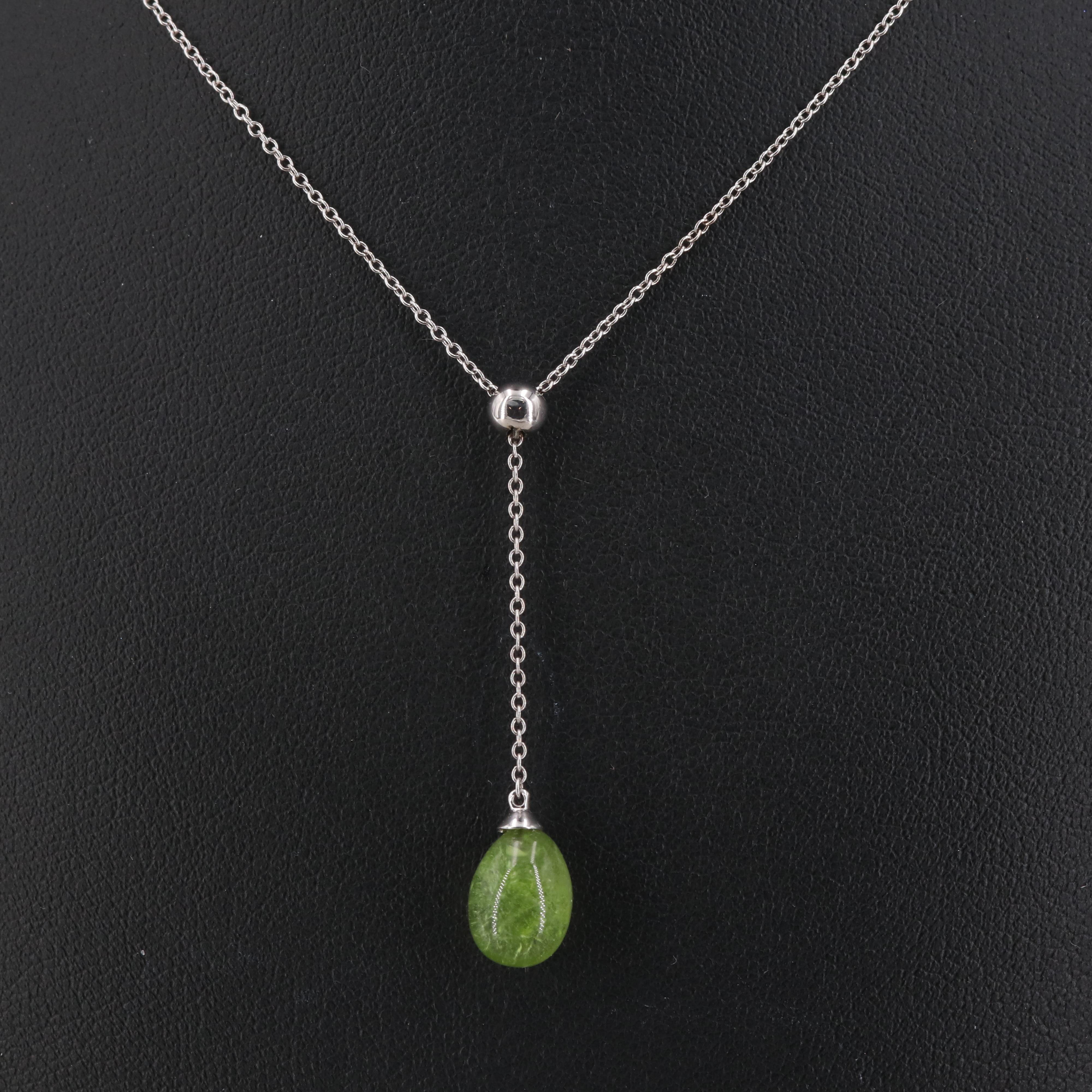Tiffany & Co. 18K White Gold Peridot Necklace