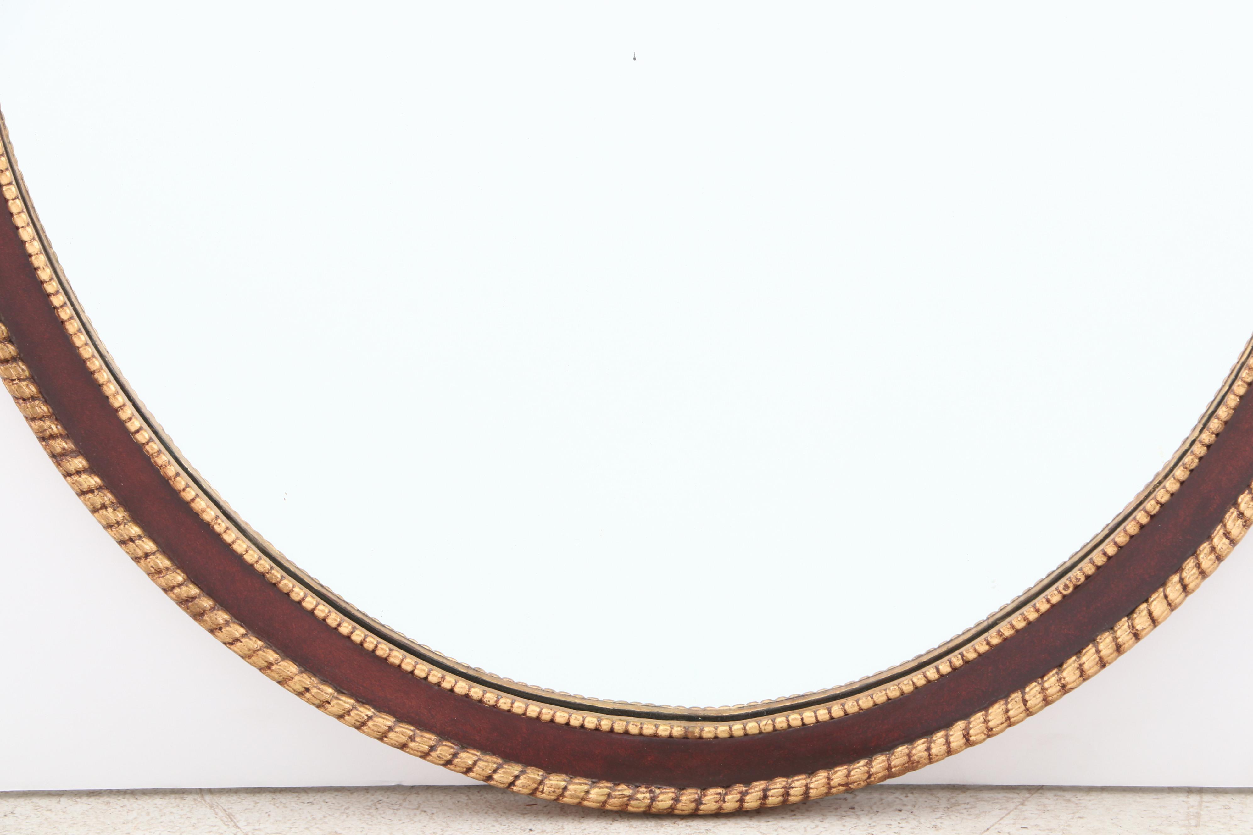 Decorative Mirror with Plume Crest, Mid-Century