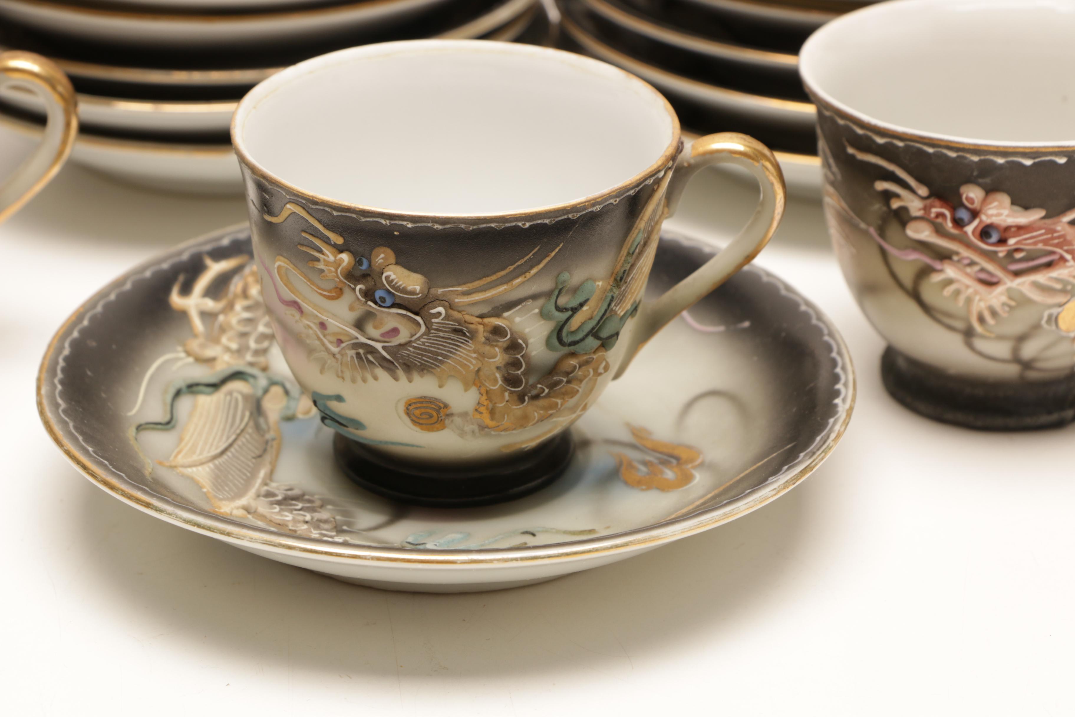 Japanese Moriage Dragonware