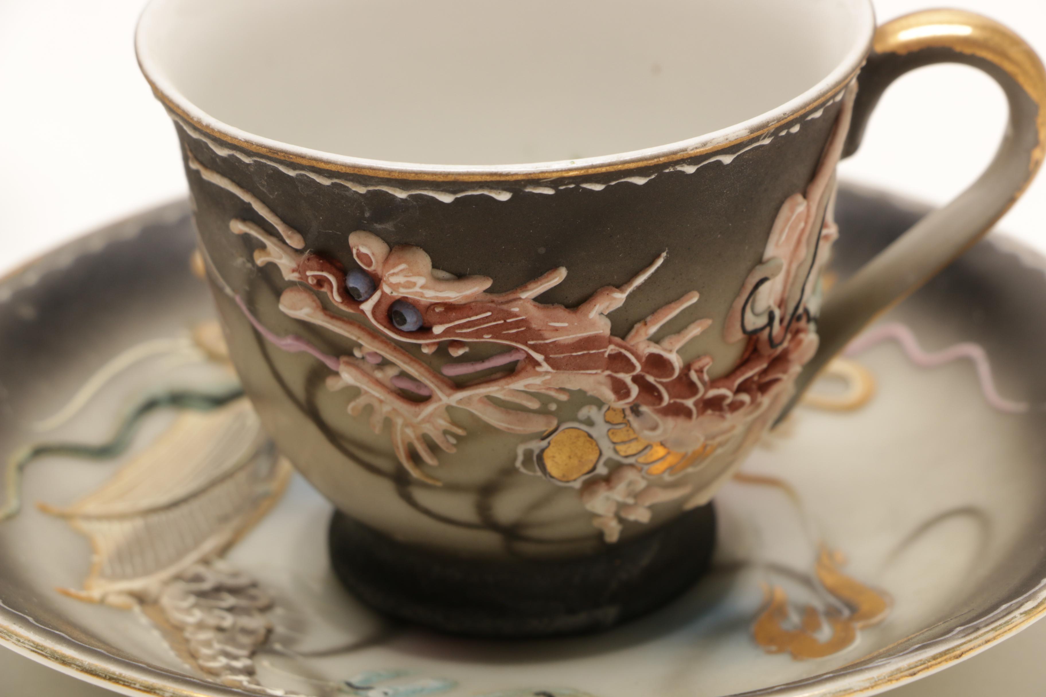 Japanese Moriage Dragonware