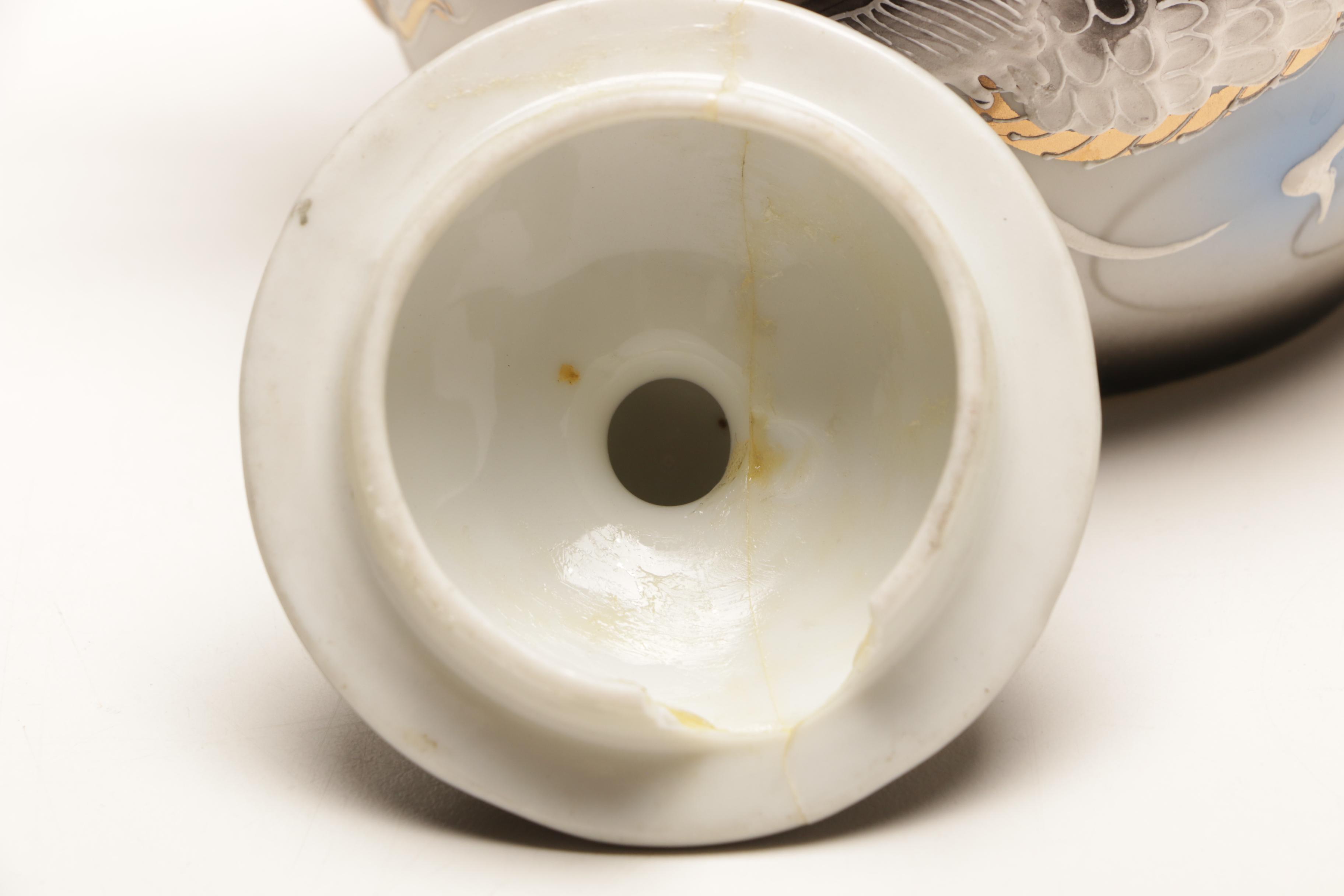 Japanese Moriage Dragonware