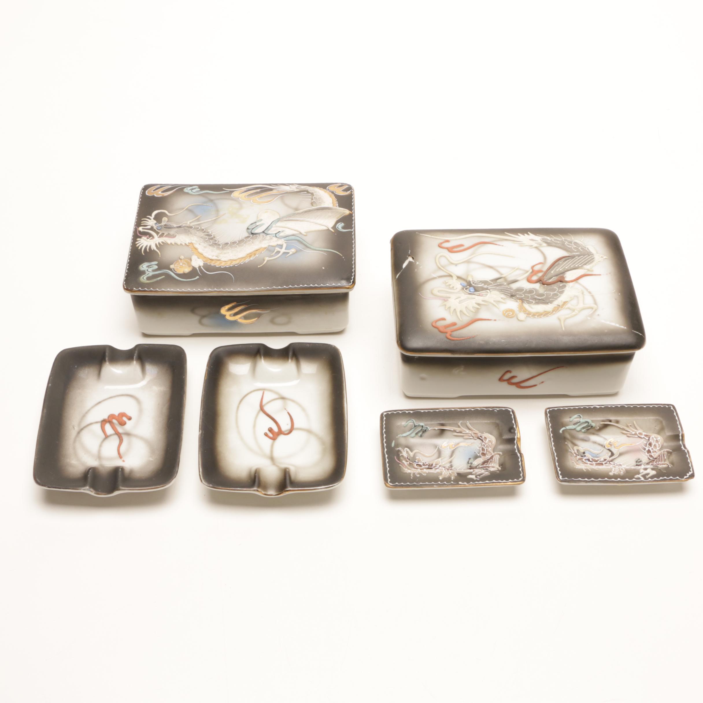 Japanese Moriage Dragonware