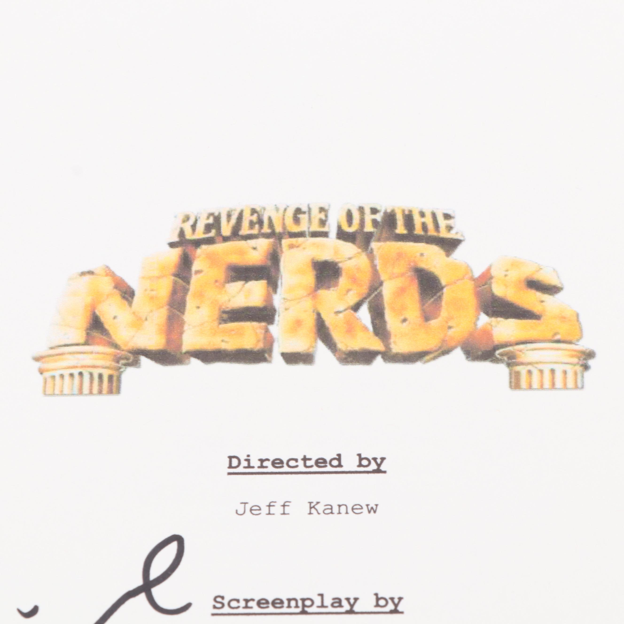Robert Carradine Autographed "Revenge of the Nerds" Movie Script - Beckett COA