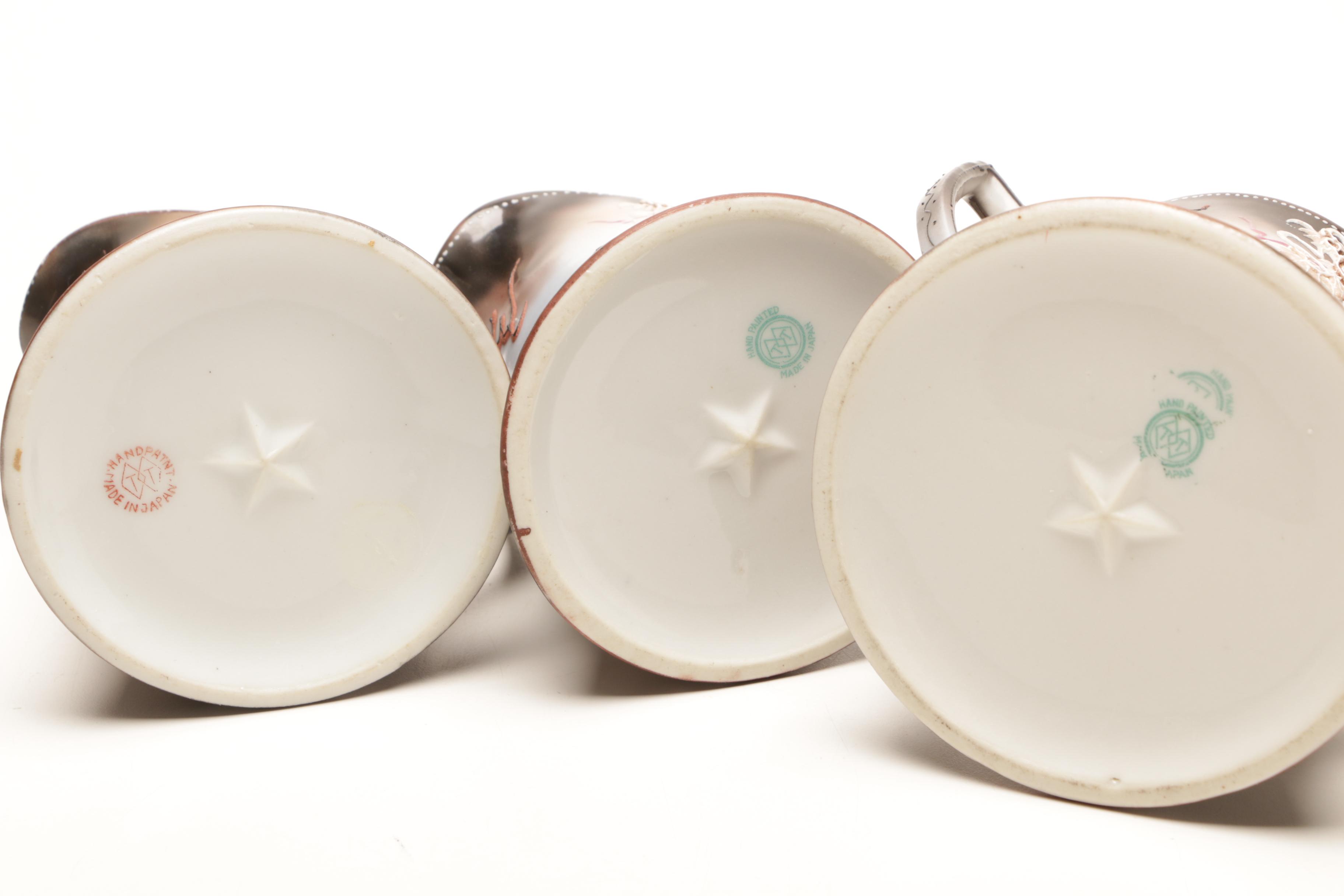 Takito Japanese Moriage Dragonware Porcelain Tea Set