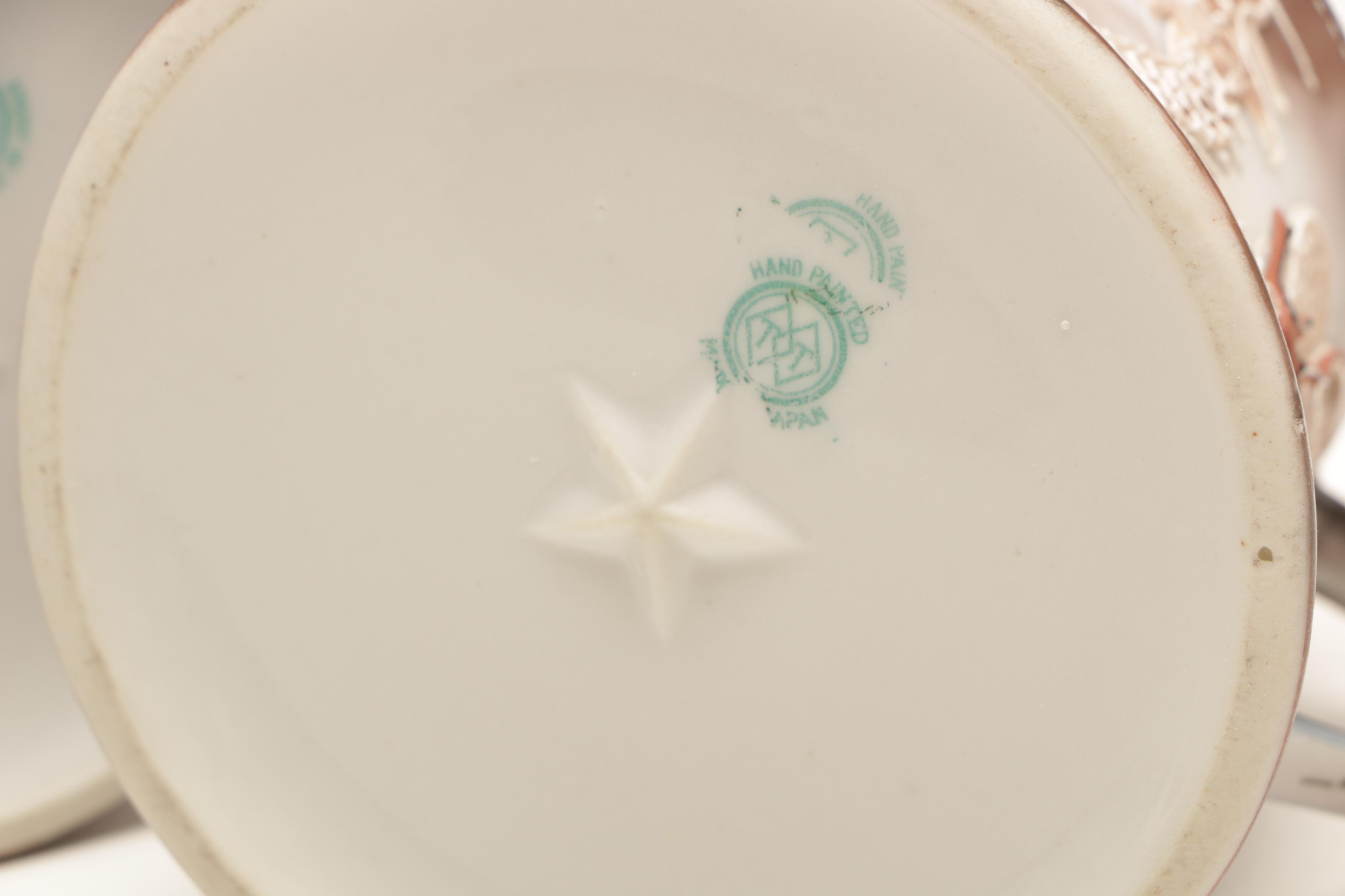 Takito Japanese Moriage Dragonware Porcelain Tea Set