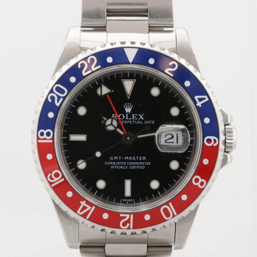 Rolex GMT-Master "Pepsi" Bezel Stainless Steel Automatic Wristwatch