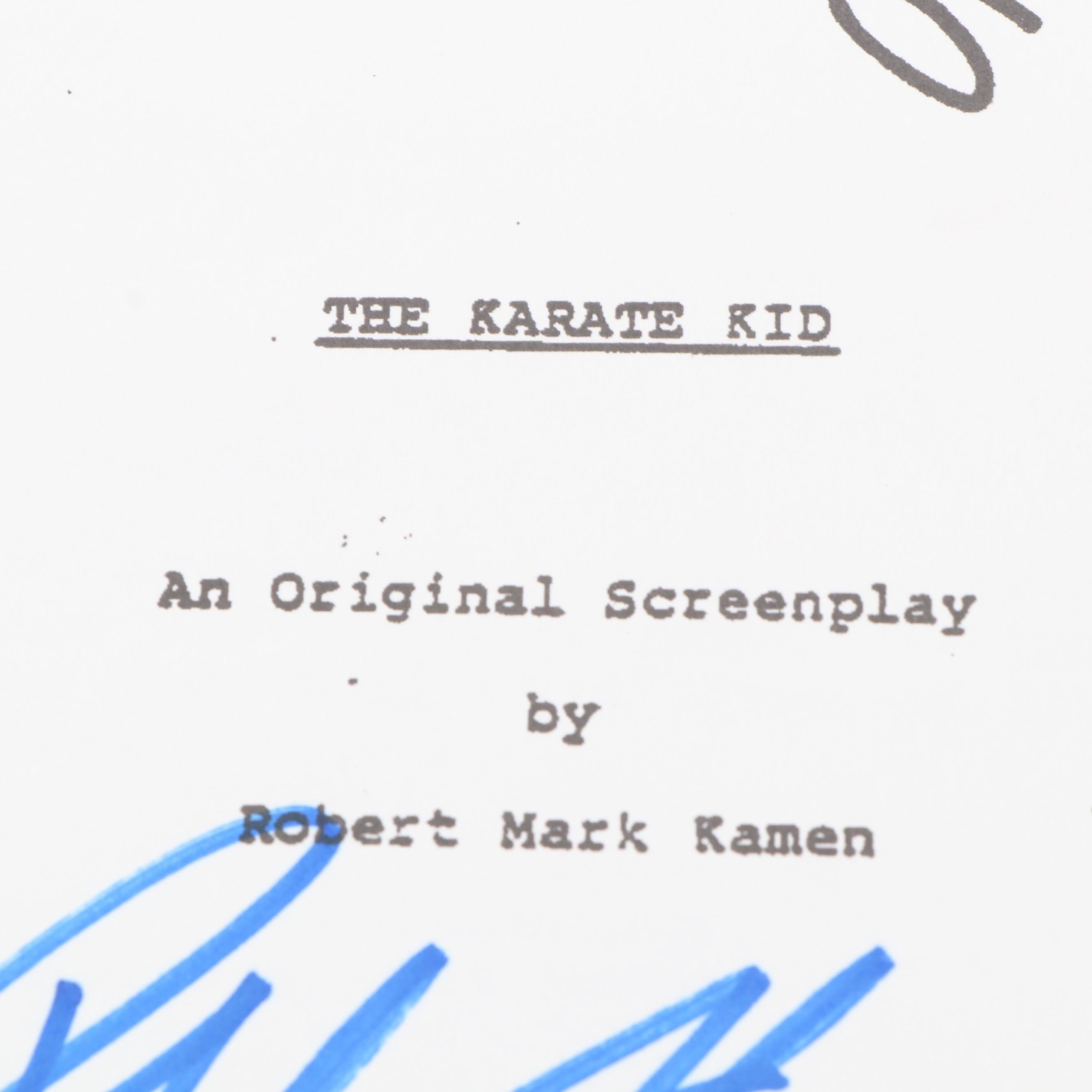 Ralph Macchio Autographed "The Karate Kid" Revised Screenplay