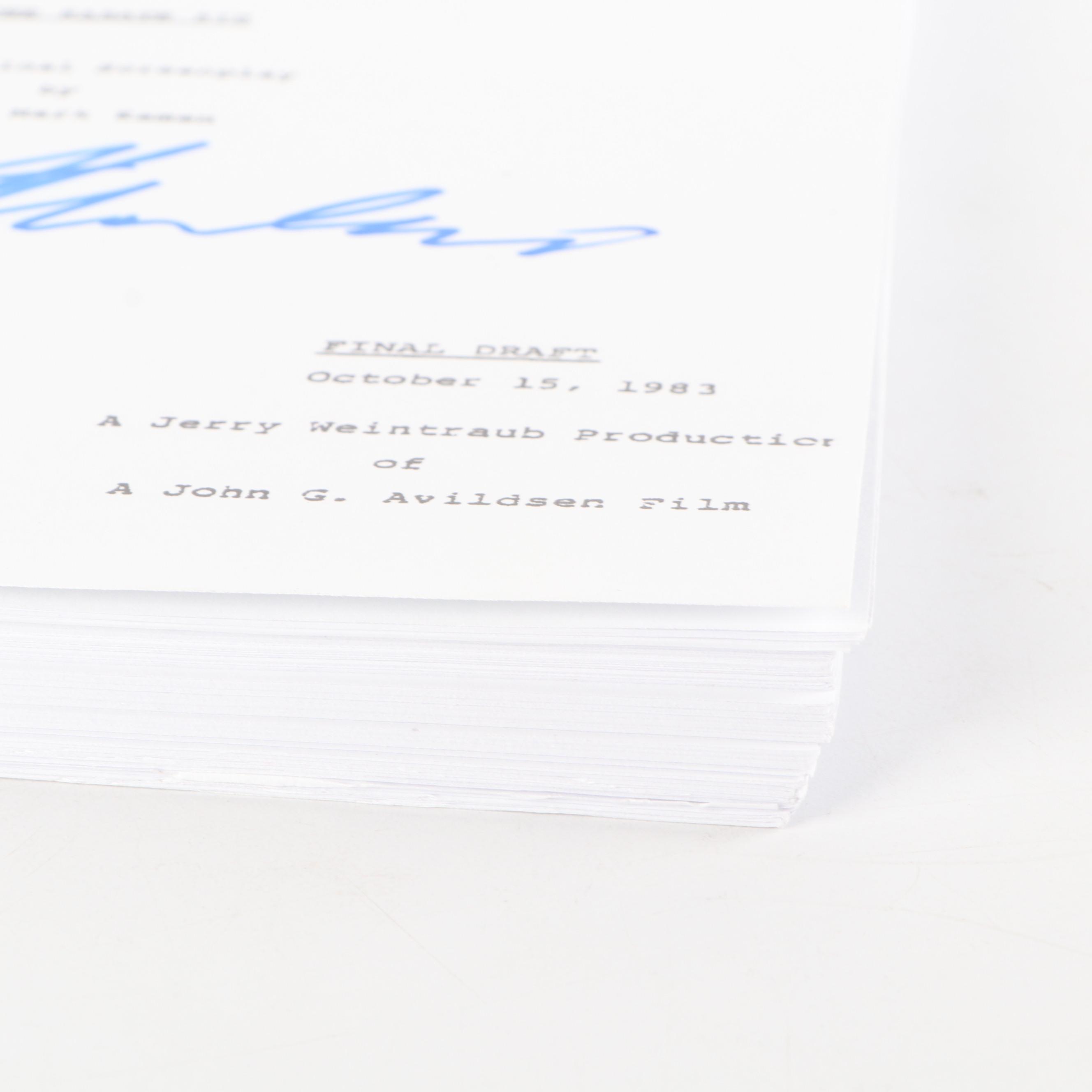 Ralph Macchio Autographed "The Karate Kid" Revised Screenplay