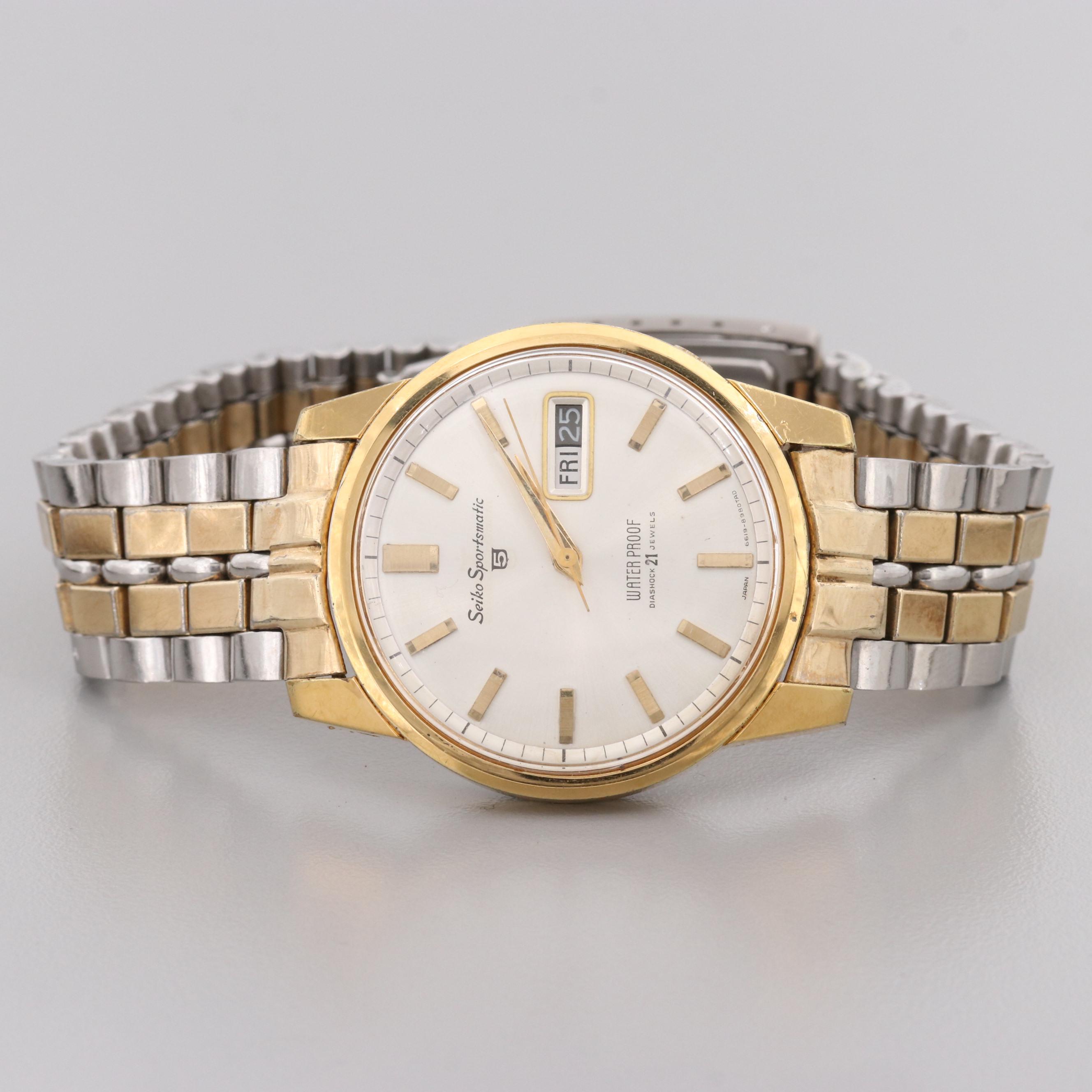 Vintage Seiko 5 Sportsmatic Automatic Day-Date Watch
