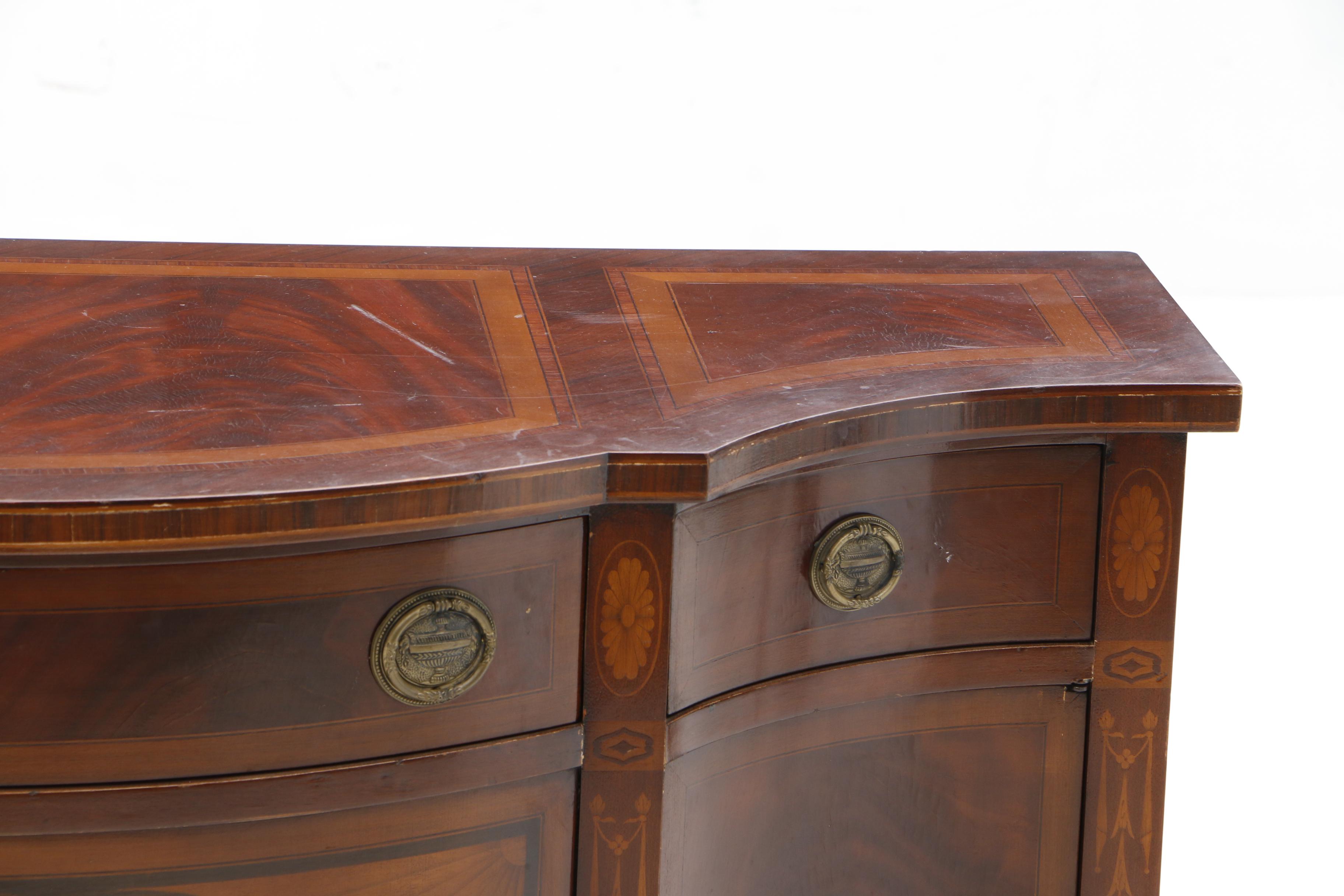 Hepplewhite Style Inlaid Mahogany Sideboard
