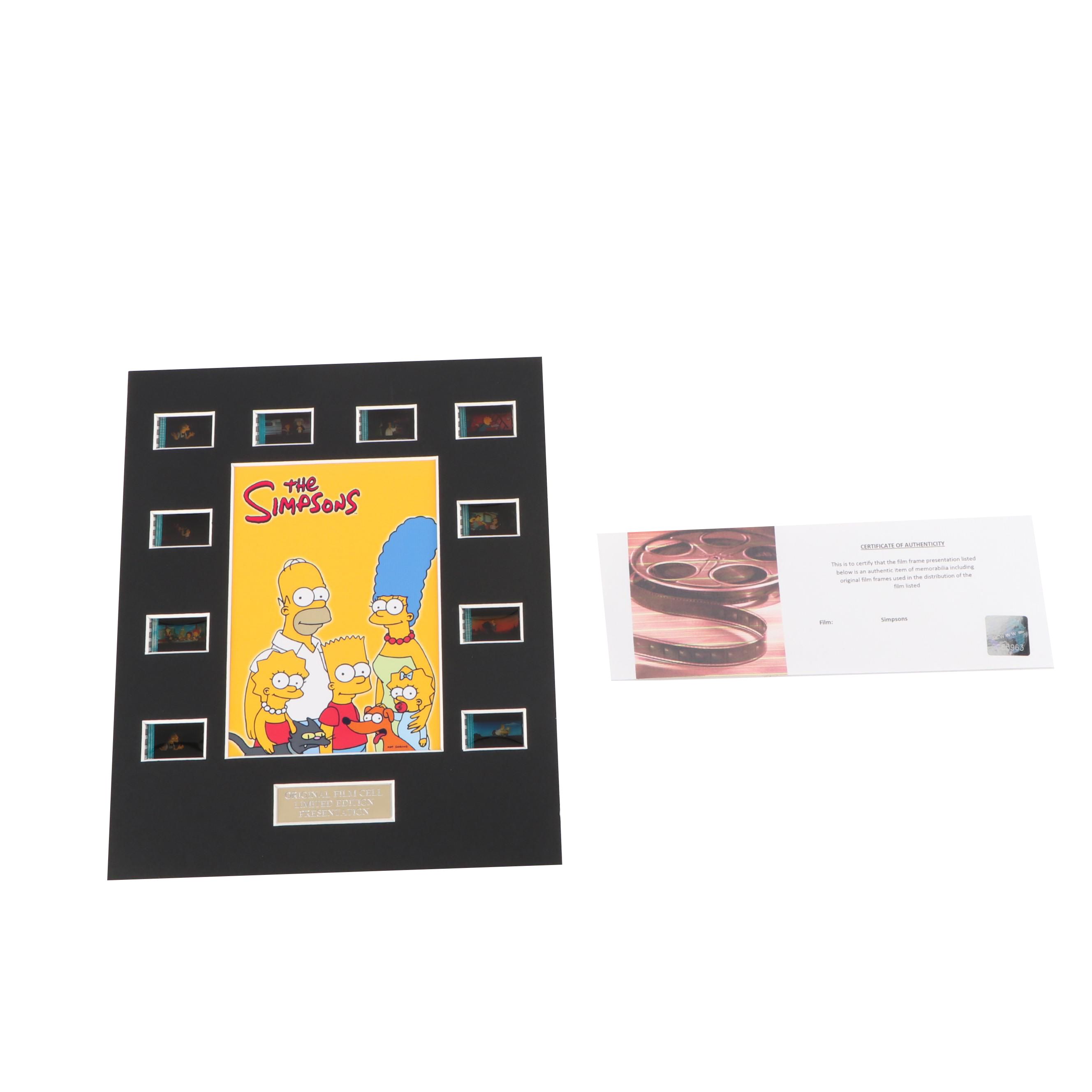 "The Simpsons" Original Film Cels in Limited Edition Presentation