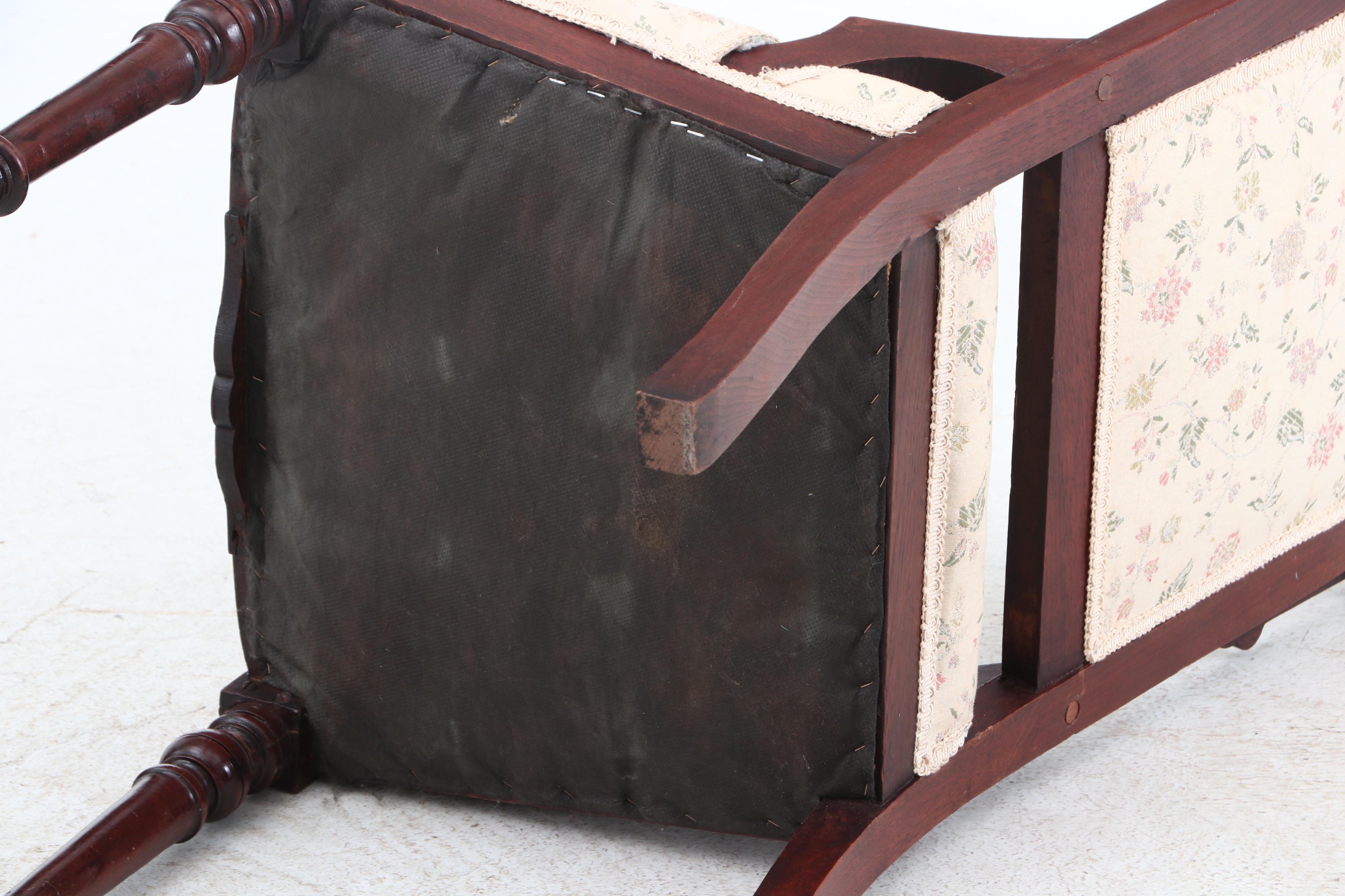 Eastlake Walnut Side Chairs With Carved Geometric Motif