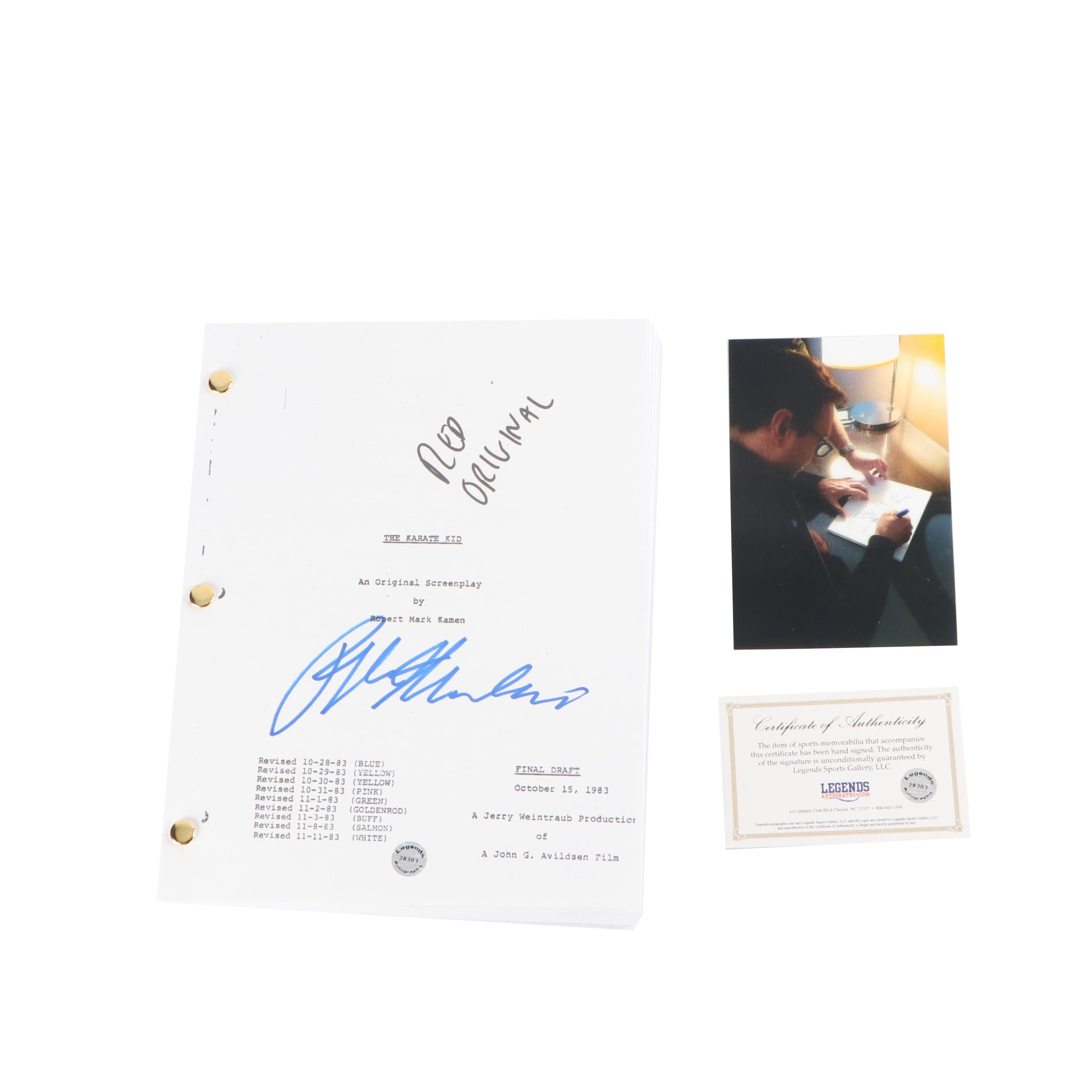 Ralph Macchio Autographed "The Karate Kid" Revised Screenplay