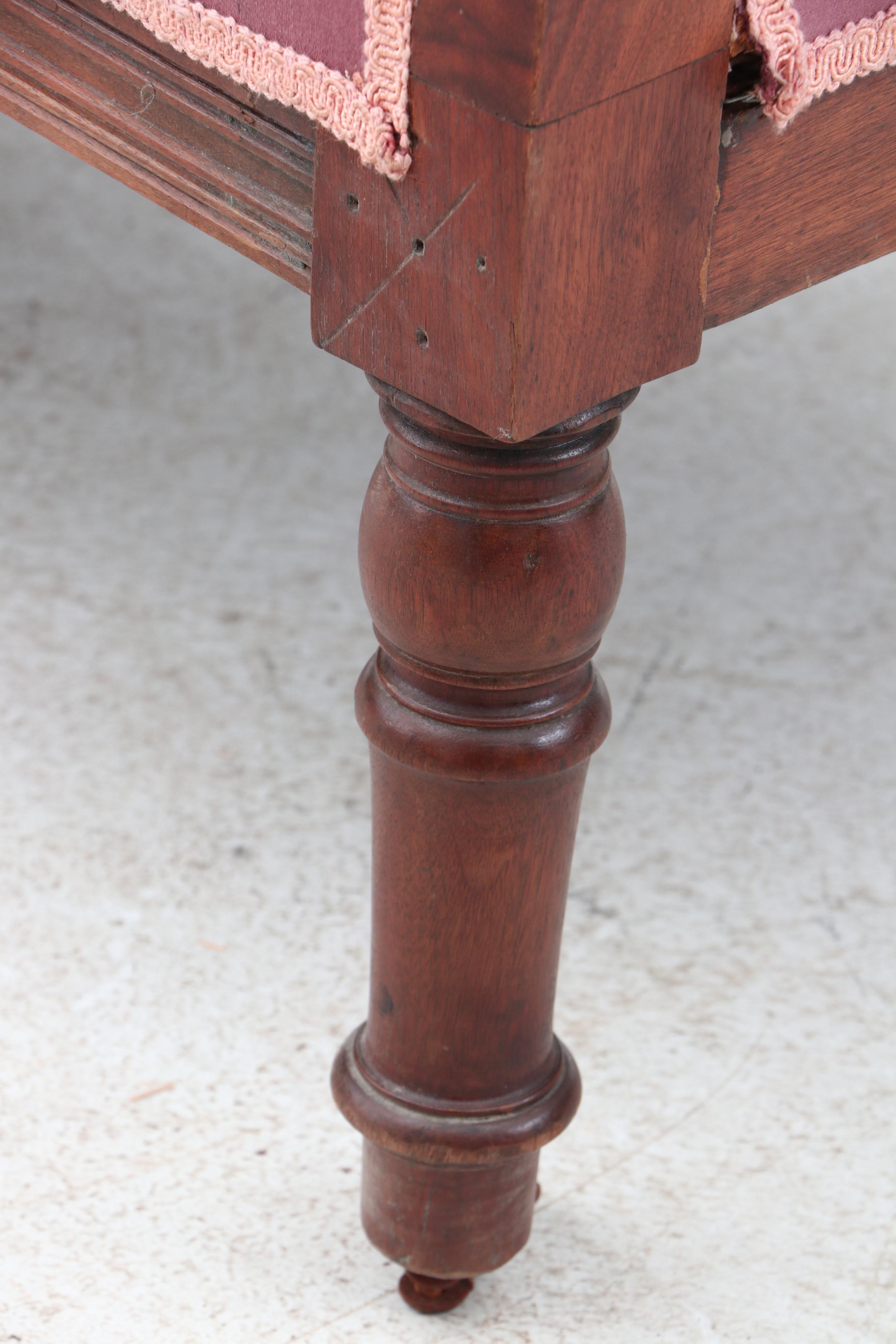 Victorian Settee and Armchair in Walnut