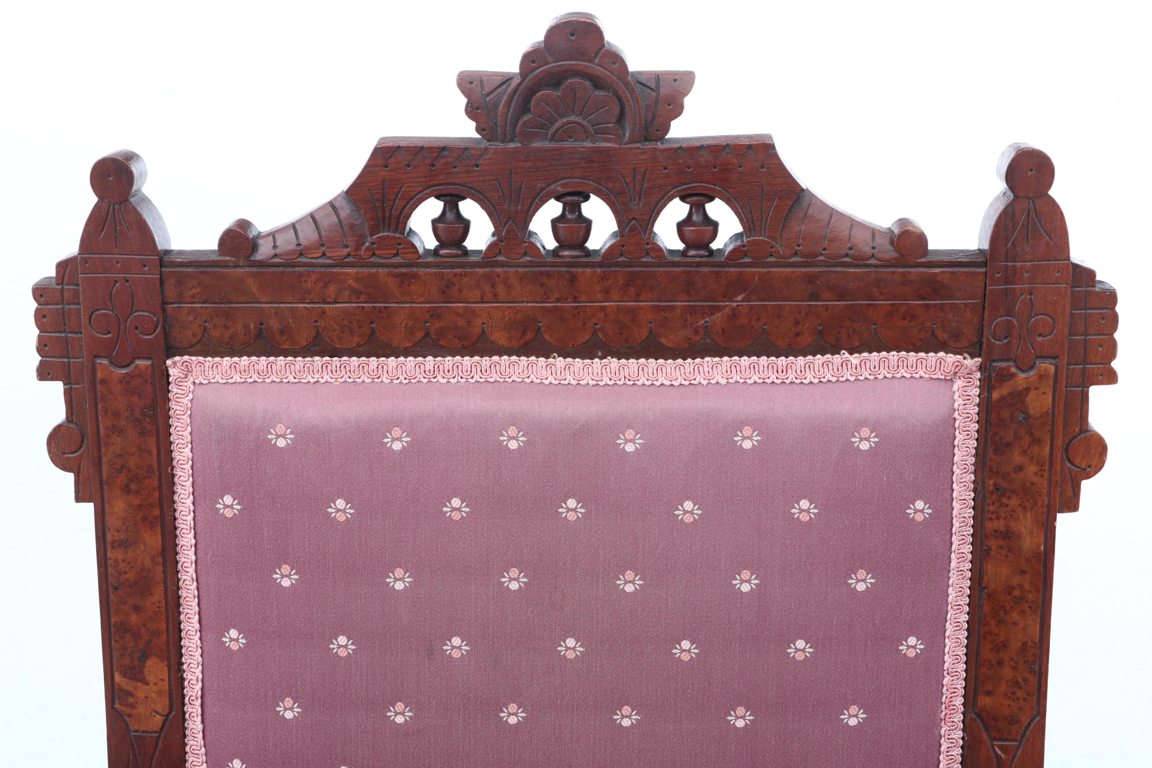 Victorian Settee and Armchair in Walnut