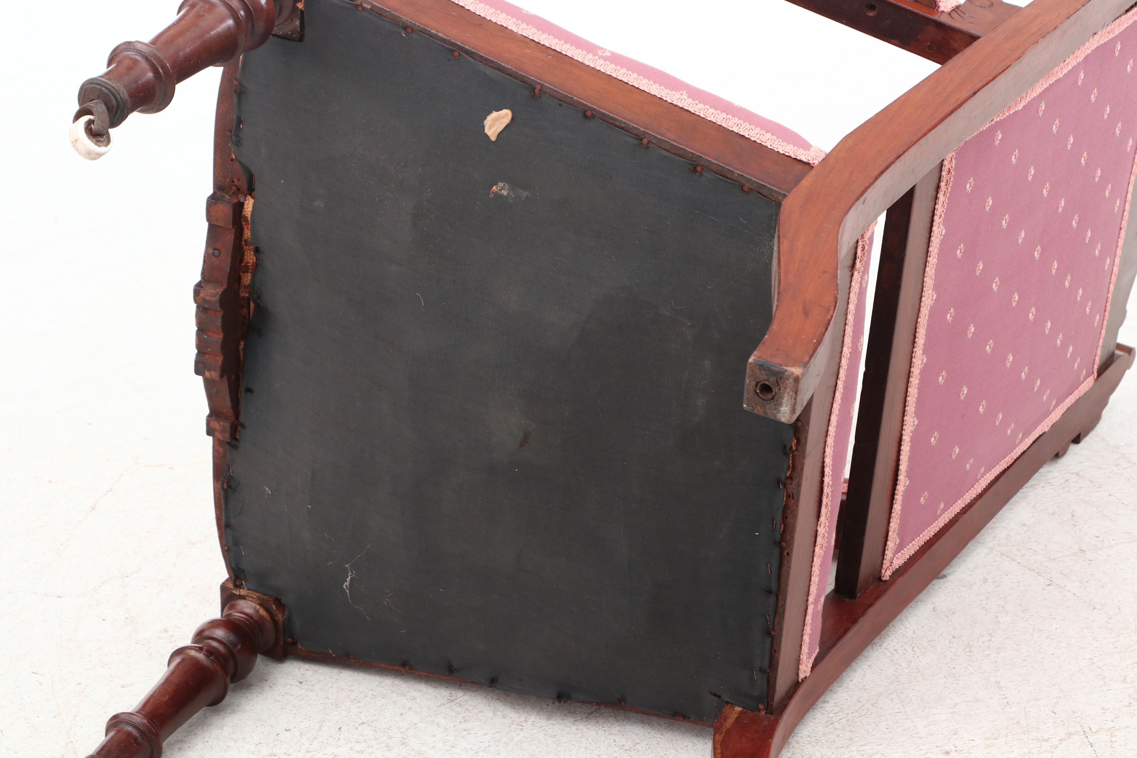 Victorian Settee and Armchair in Walnut