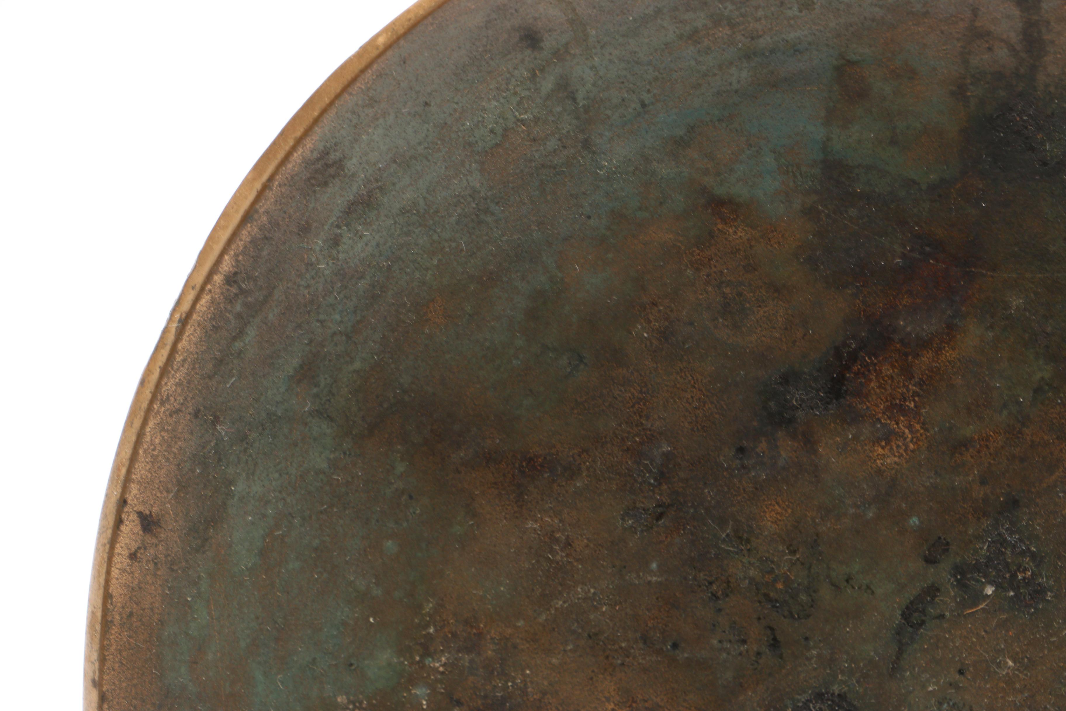 Bronze Dish With Base Relief Lizard