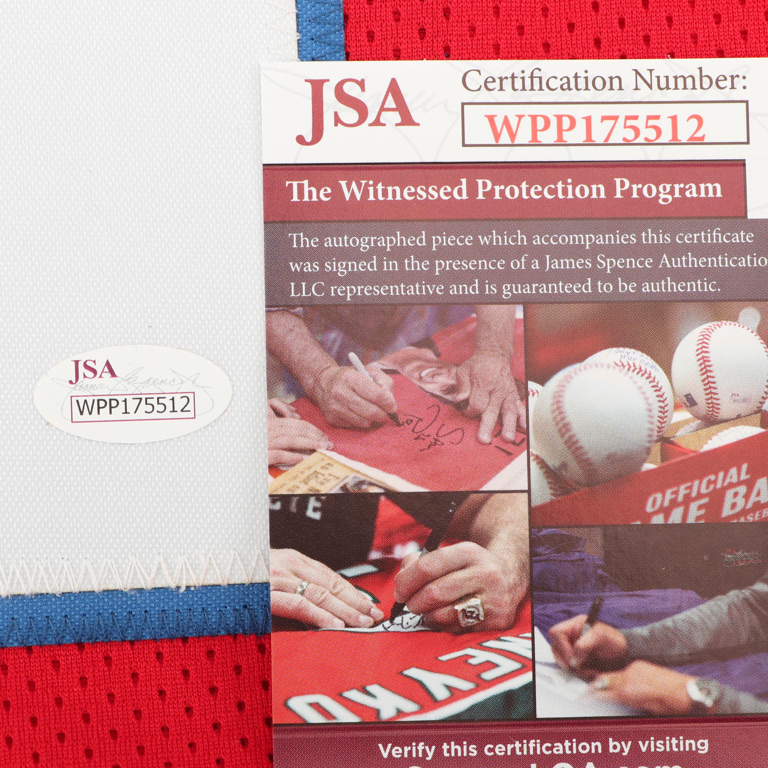 Steve Grogan Autographed New England Patriots Replica Jersey - JSA COA