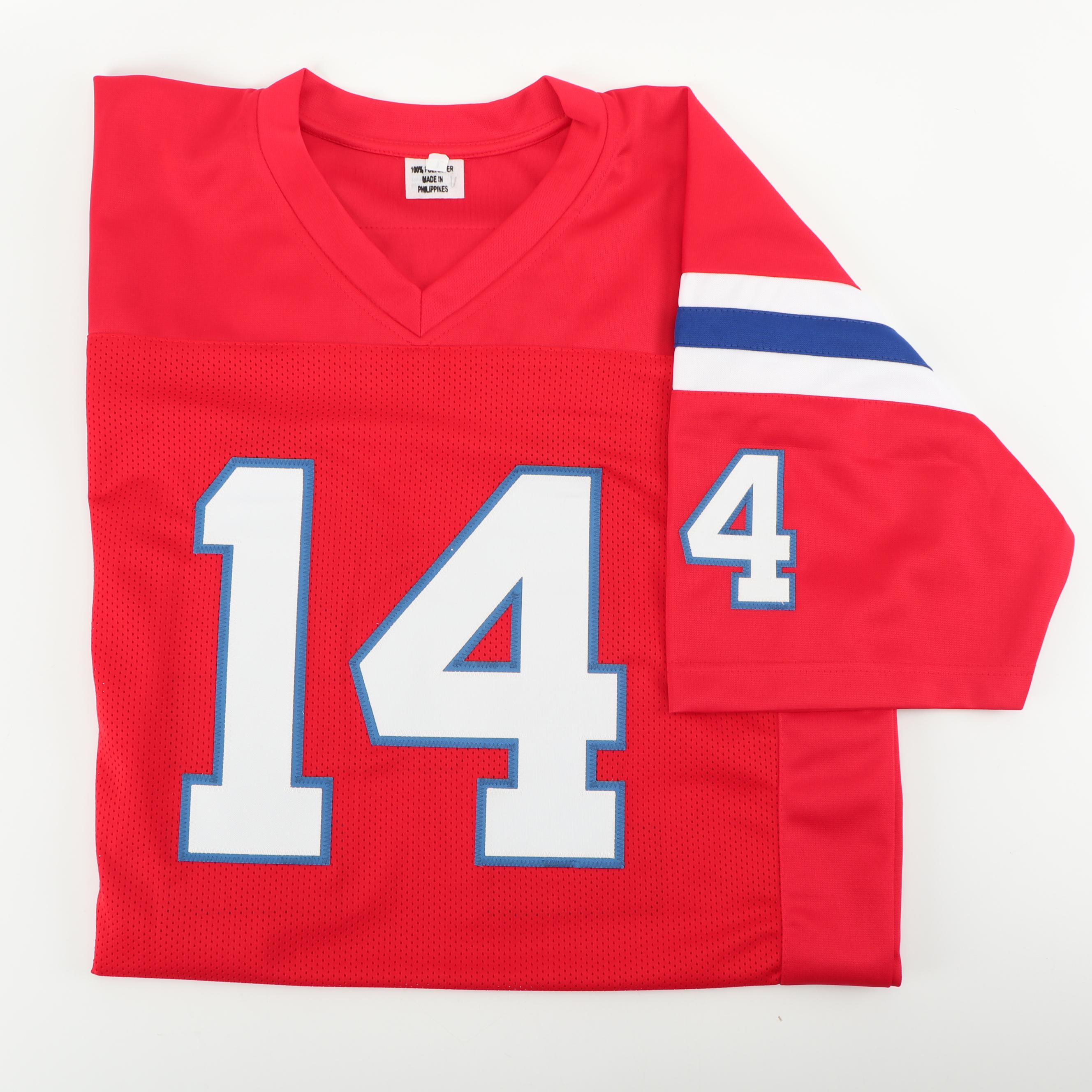 Steve Grogan Autographed New England Patriots Replica Jersey - JSA COA