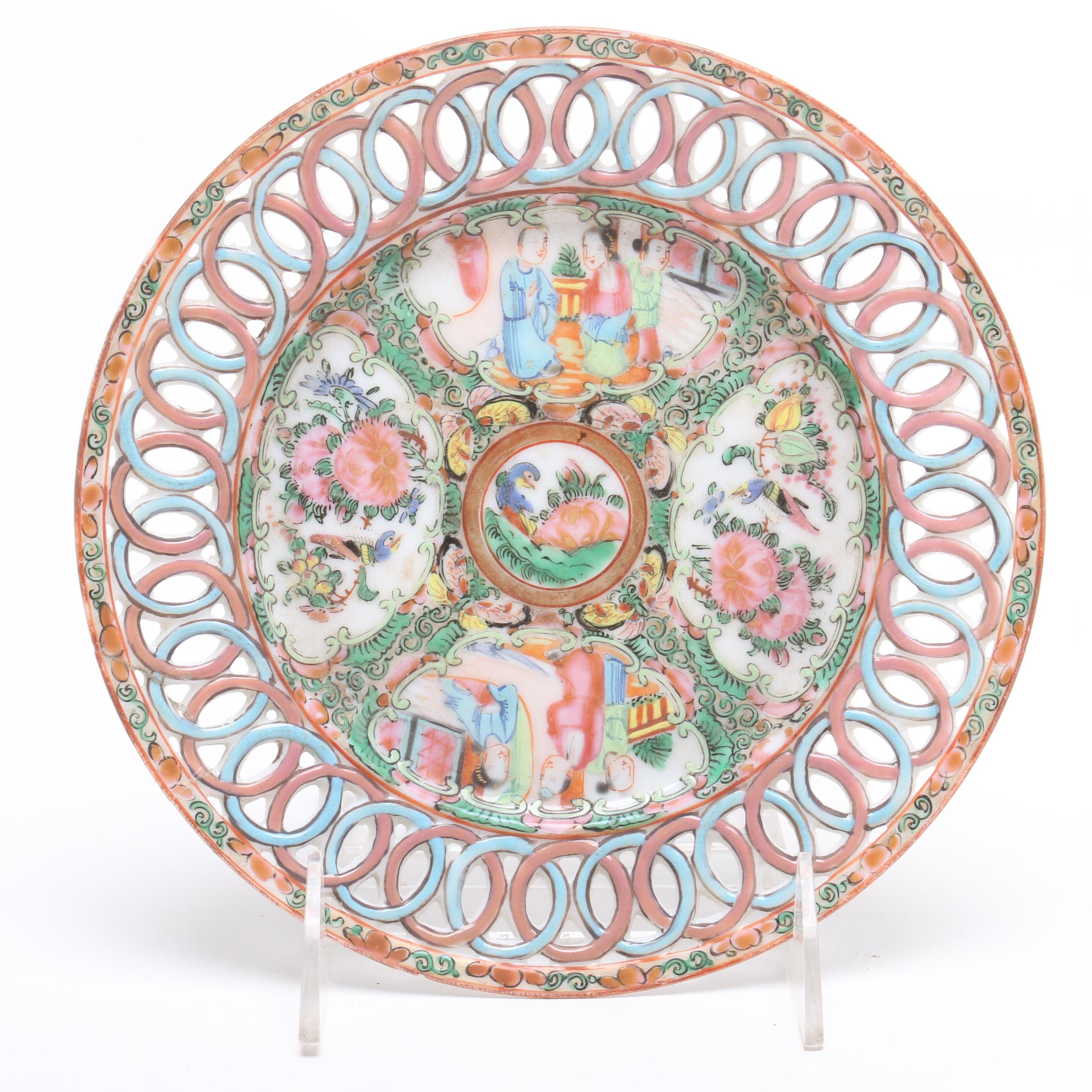Vintage Rose Medallion and Rose Canton Tableware
