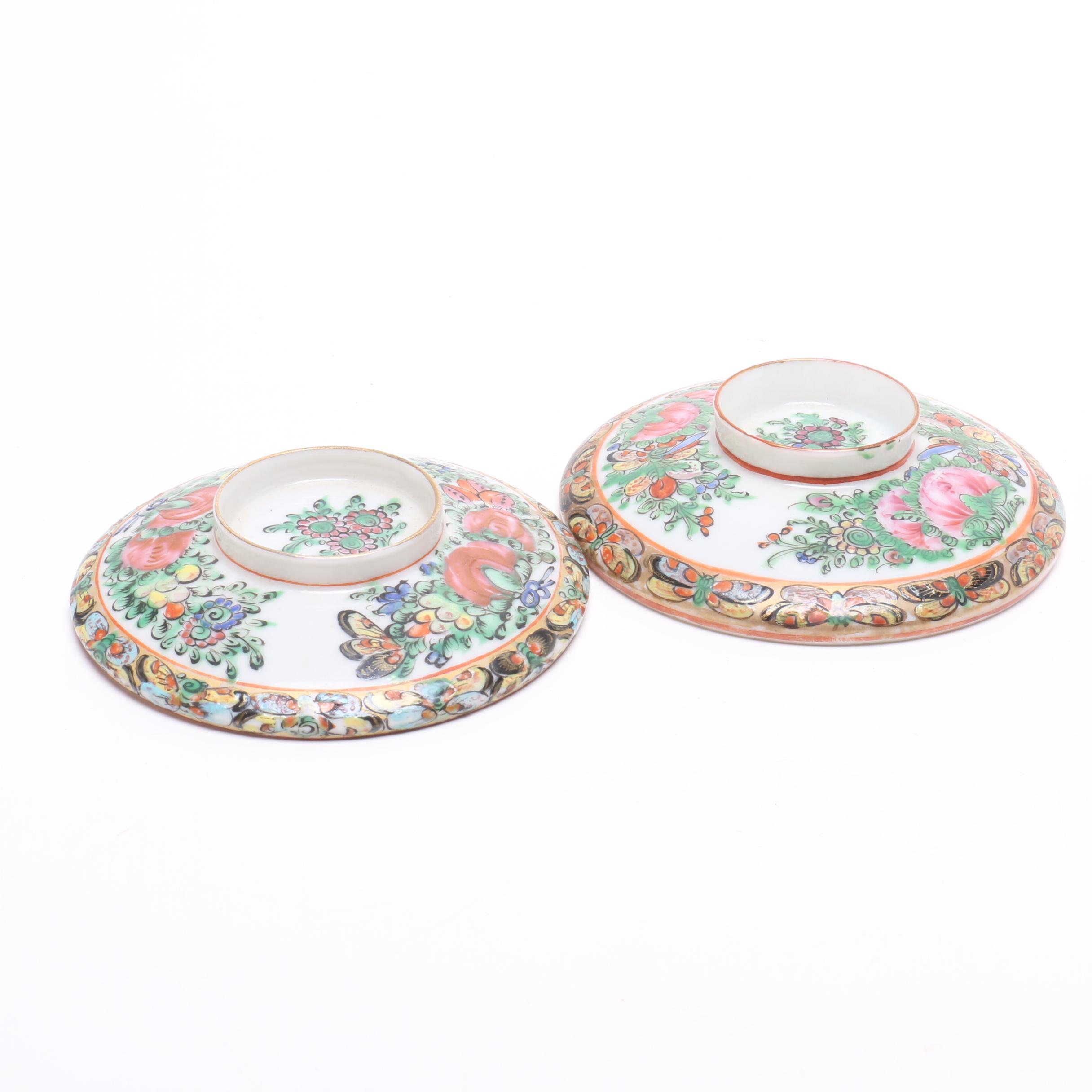 Vintage Rose Medallion and Rose Canton Tableware