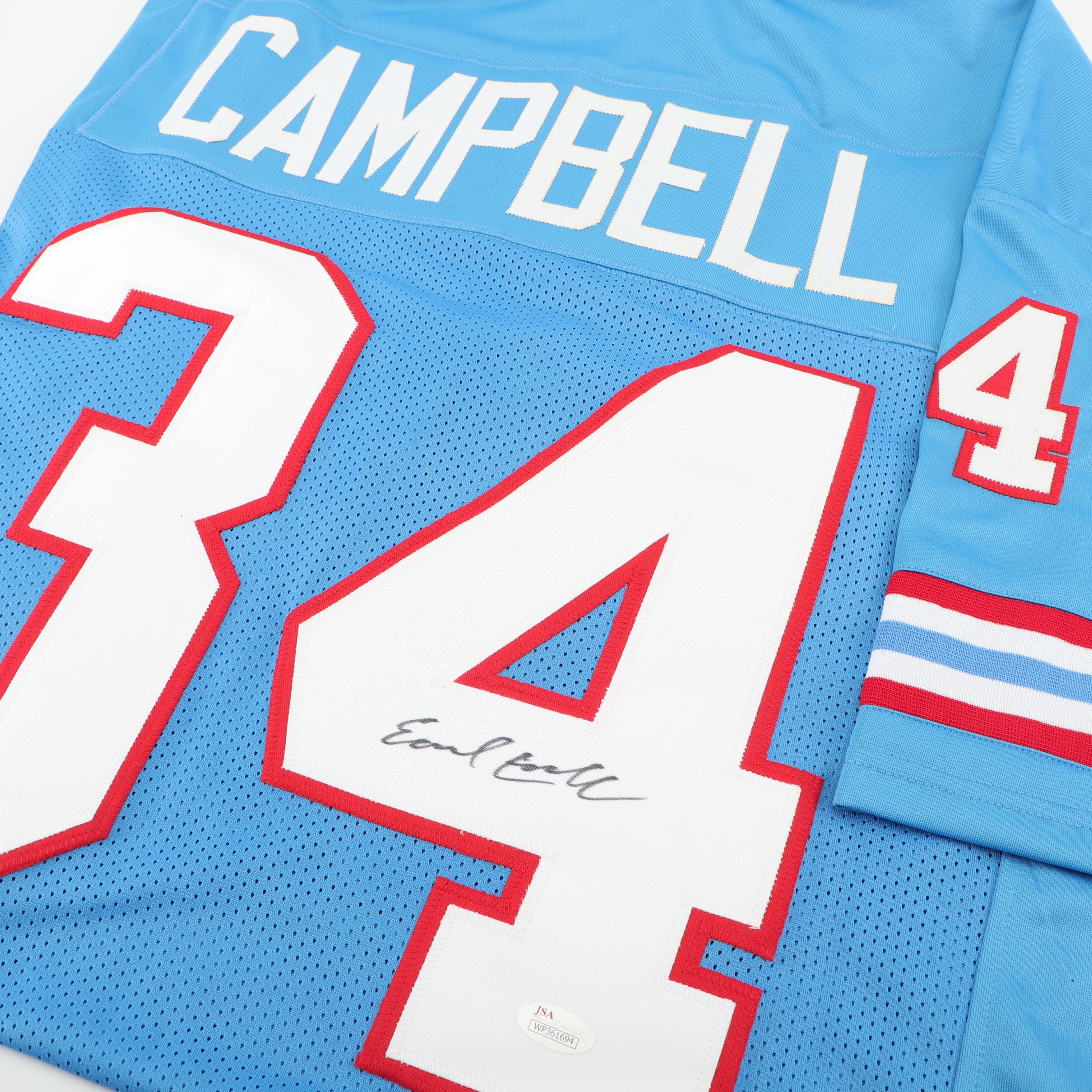Earl Campbell Autographed Houston Oilers Jersey - JSA COA