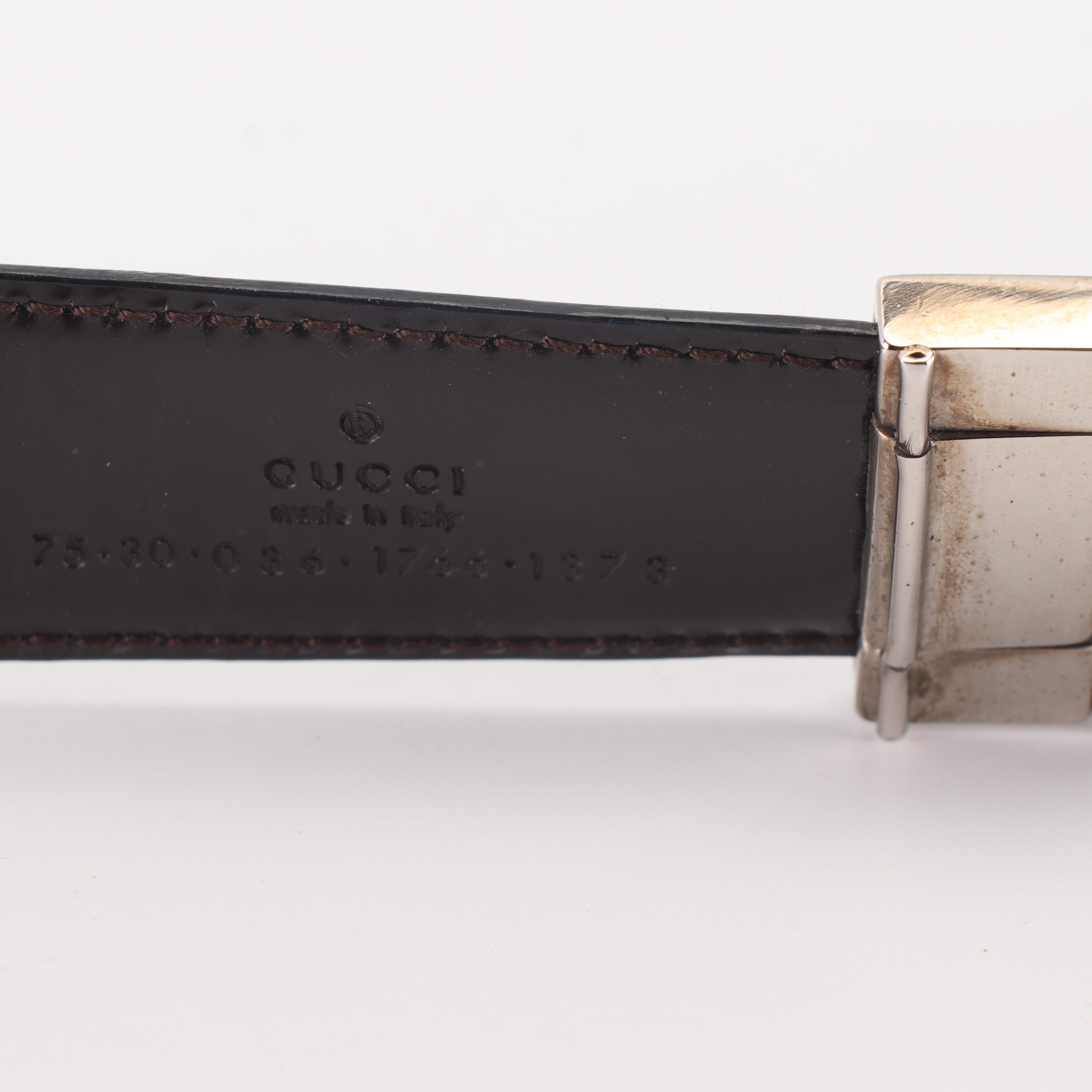 Gucci Black Leather Belt, Made in Italy