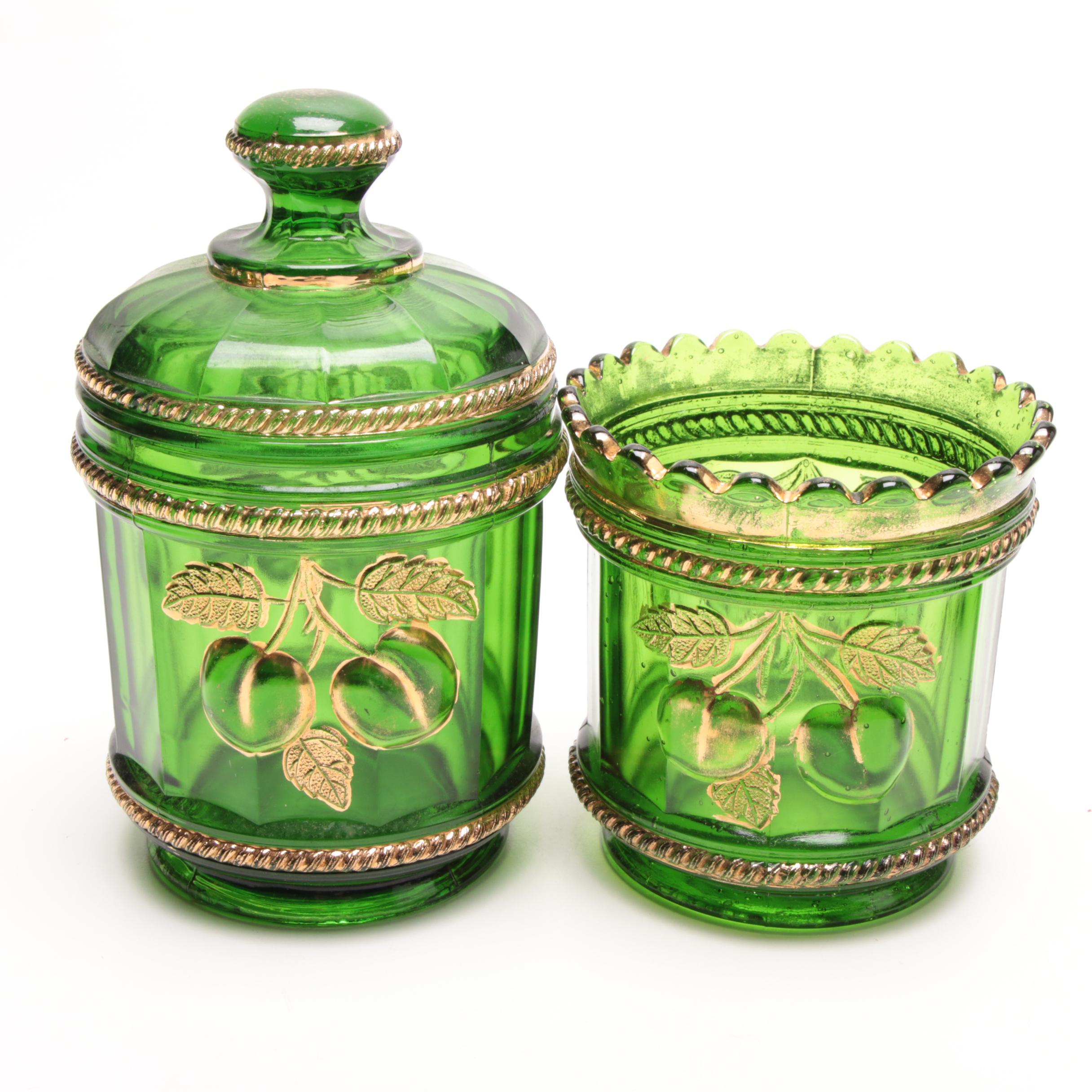 Northwood Carnival Glass "Cherry and Cable" Service Pieces