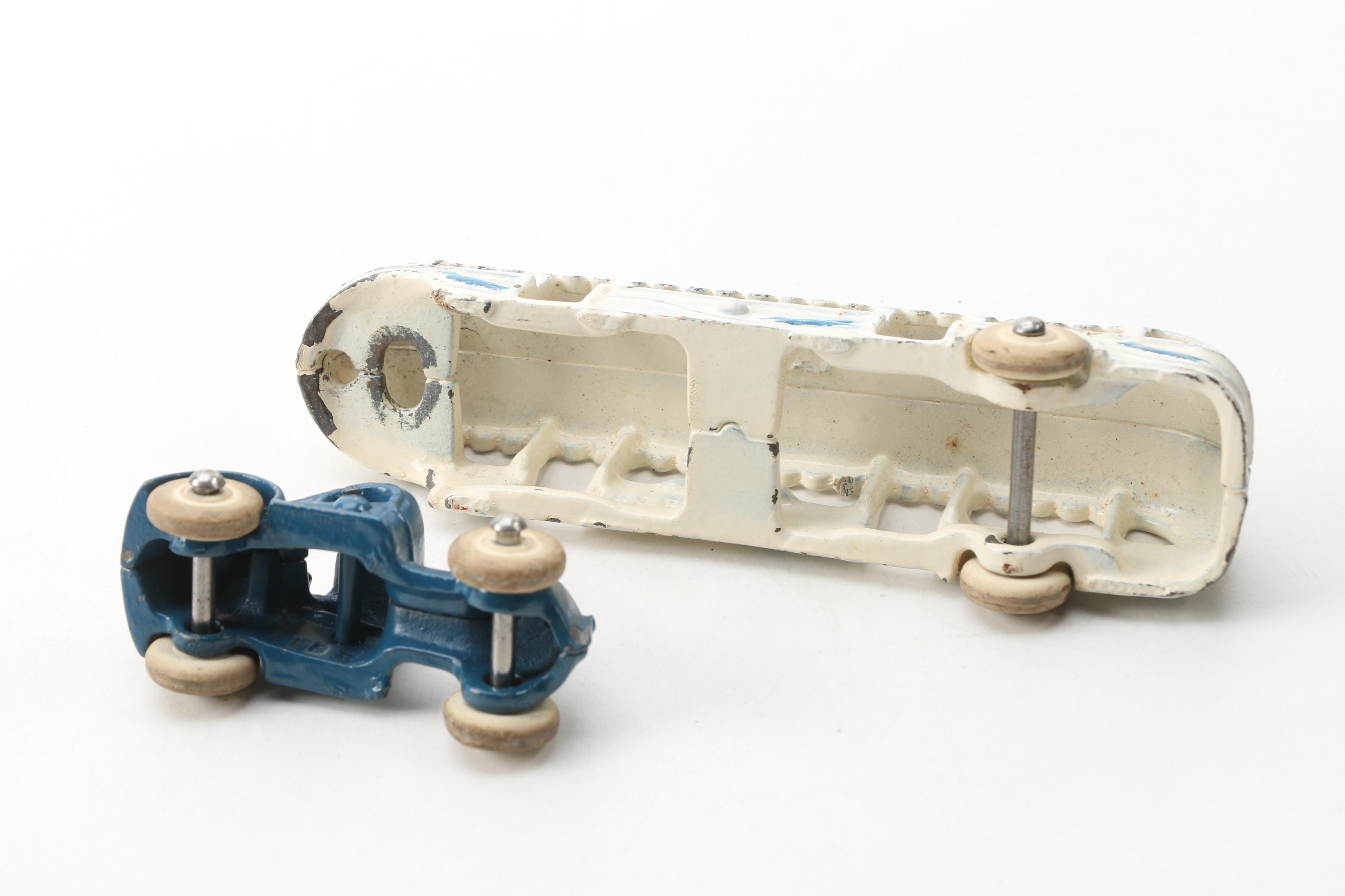 Arcade Mfg. Co. World's Fair Cast Iron GMC Greyhound Lines Bus and Tram Car