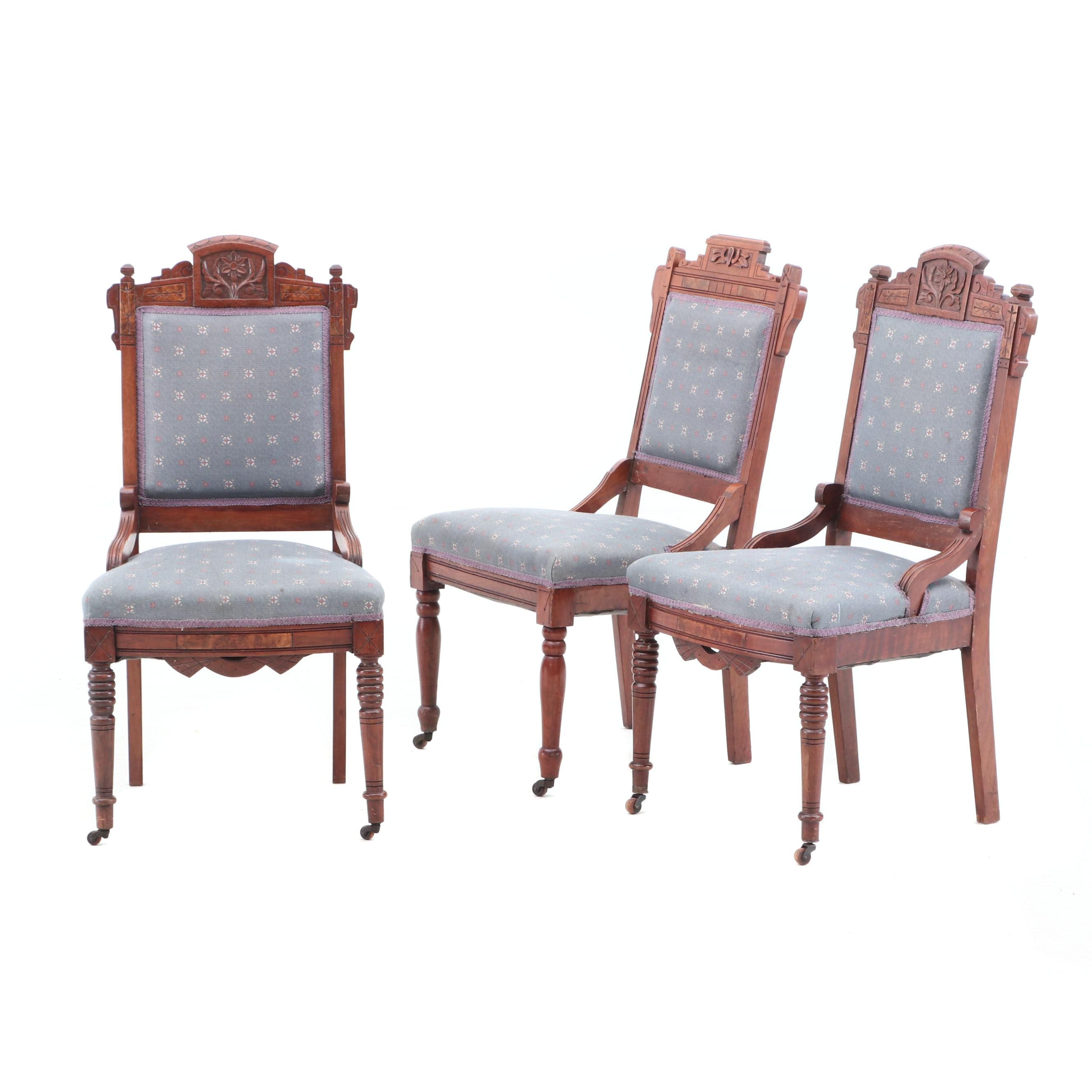 Victorian Carved Walnut Side Chairs