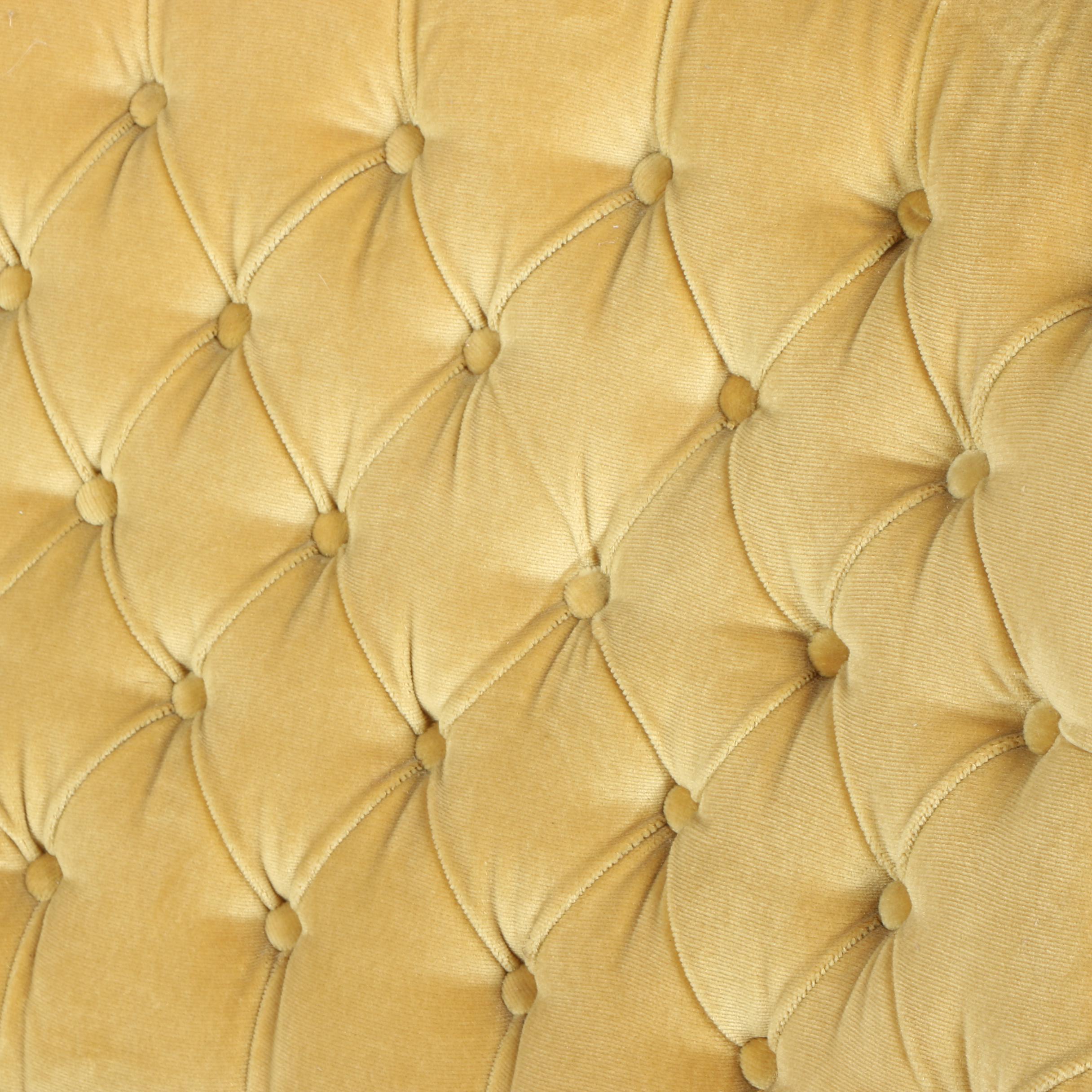 Victorian Style Velvet Upholstered Kidney Shaped Settee, 20th Century