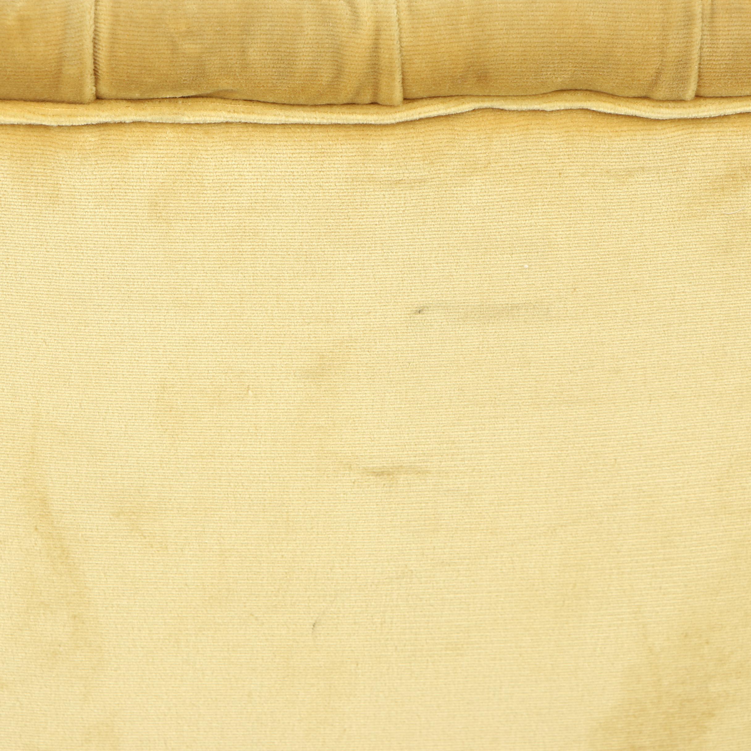 Victorian Style Velvet Upholstered Kidney Shaped Settee, 20th Century